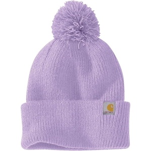 Carhartt Women’s Knit Pom-Pom Cuffed Beanie(Violet Haze)