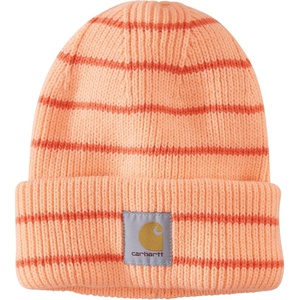 Carhartt Women’s Rib Knit Beanie(Rosewater Stripe)