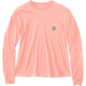 Carhartt Women’s Tencel Fiber Series Loose Fit Long-Sleeve Pocket T-Shirt(Sun Bloom)