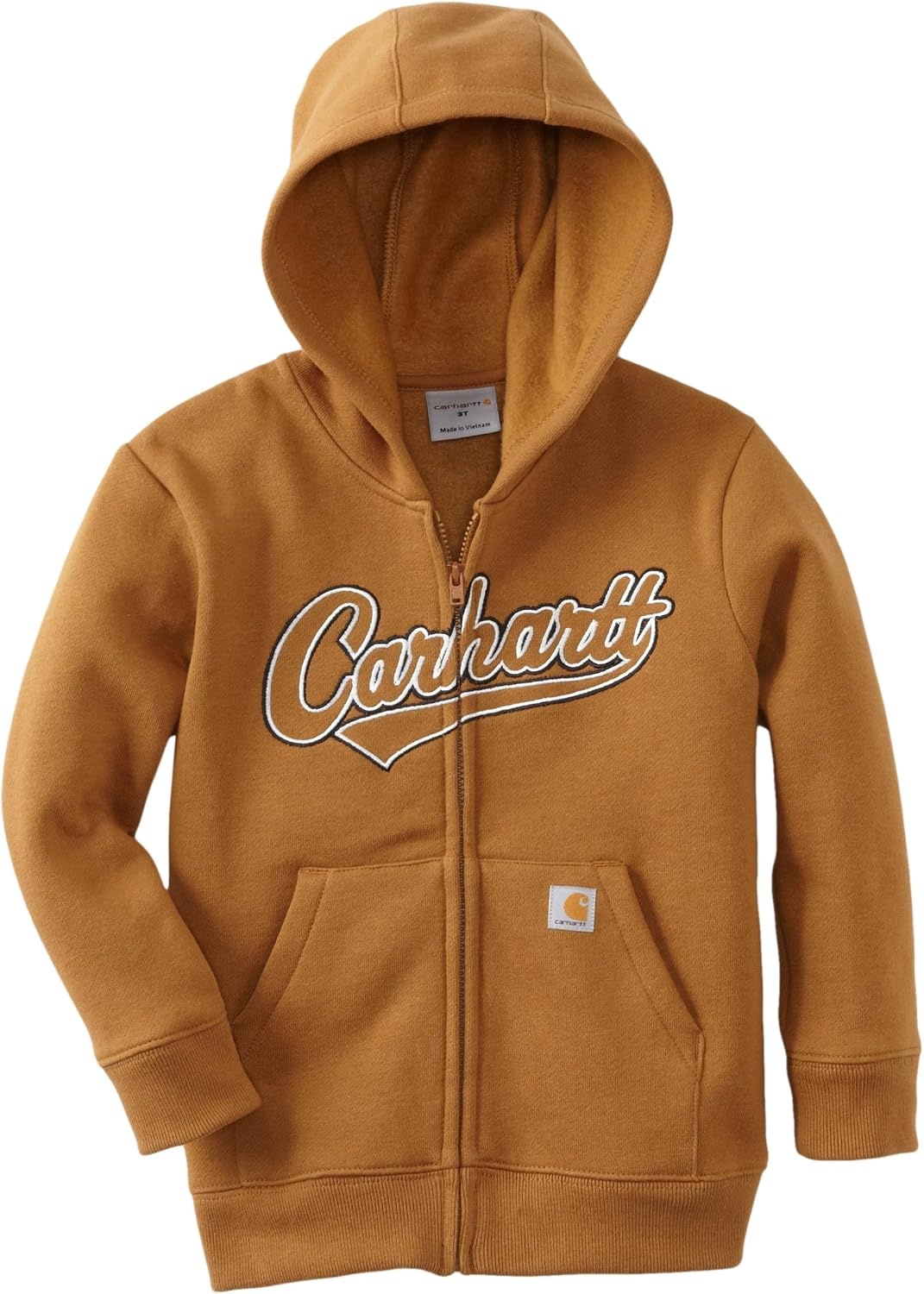 image:imageCarhartt Boys Hooded Half Zip SweatshirtCarhartt Brown