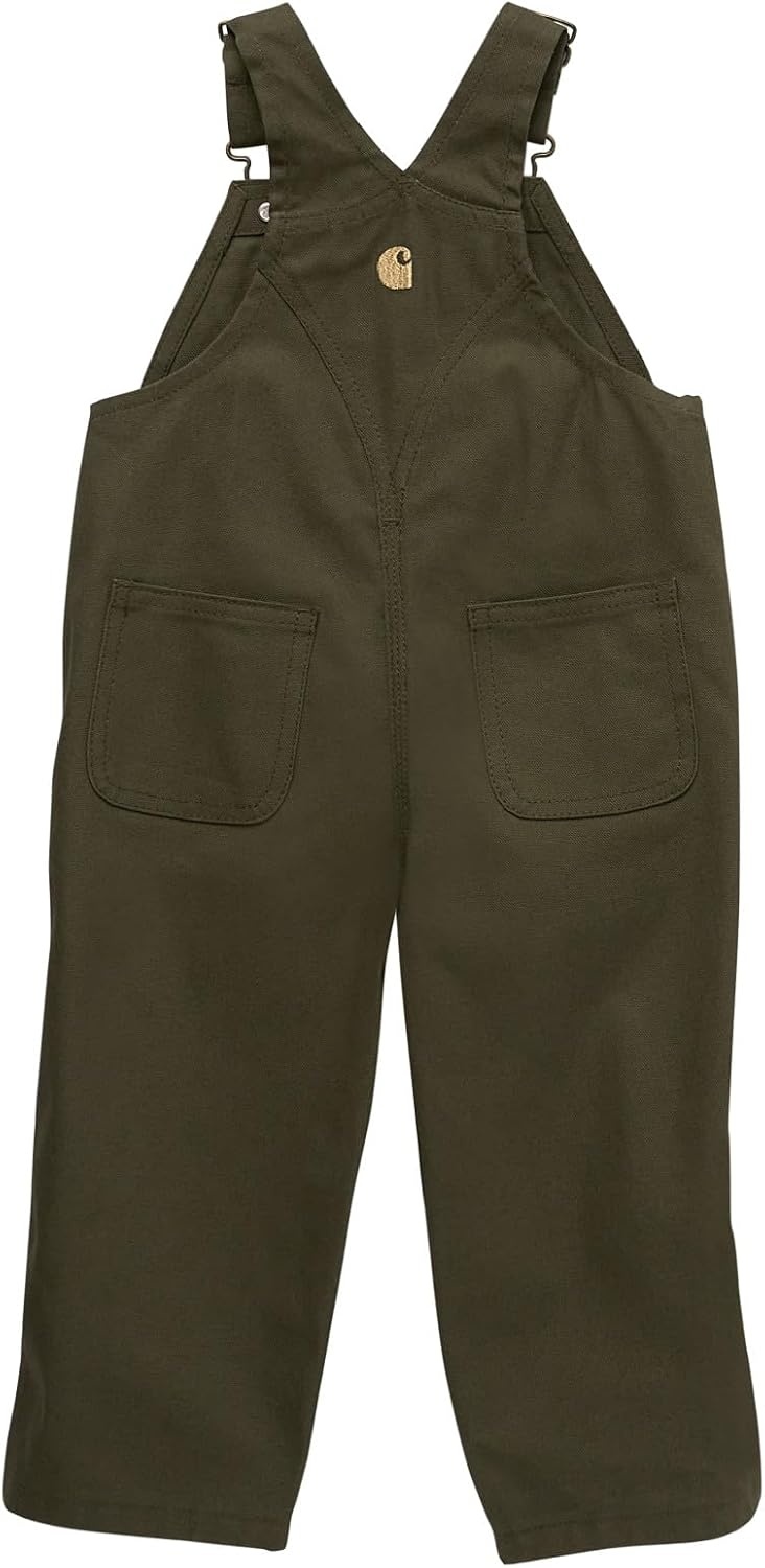 image:imageCarhartt Boys Loose Fit Canvas Bib OverallOlive Green