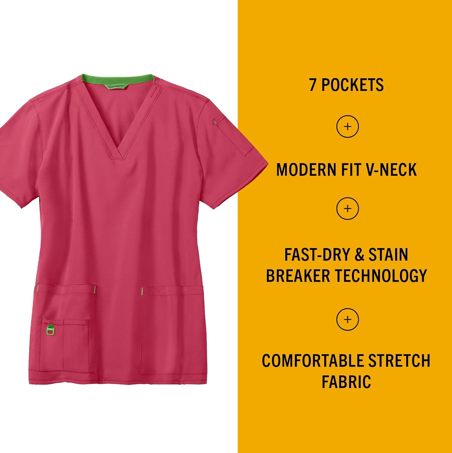 image:imageCarhartt CrossFlex Scrubs for Women VNeck Scrub TopsAzalea