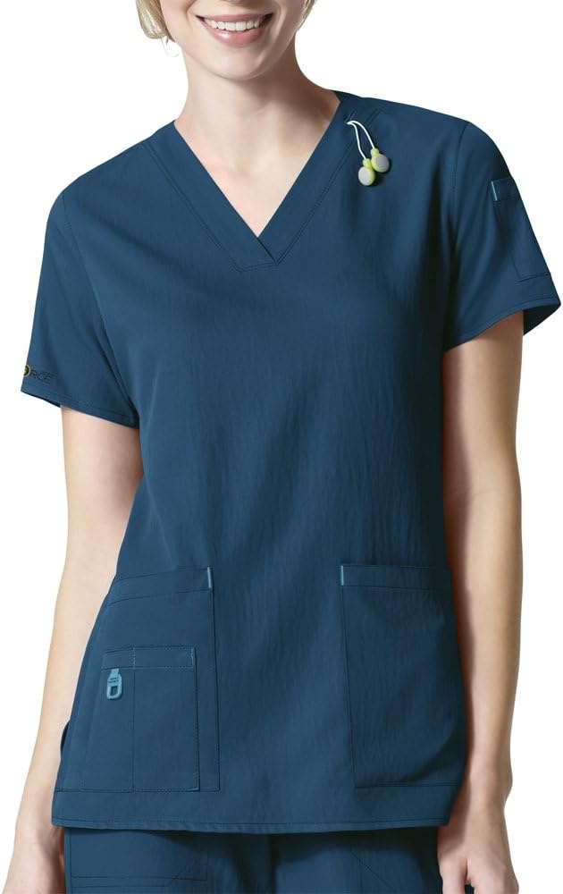 image:imageCarhartt CrossFlex Scrubs for Women VNeck Scrub TopsCaribbean
