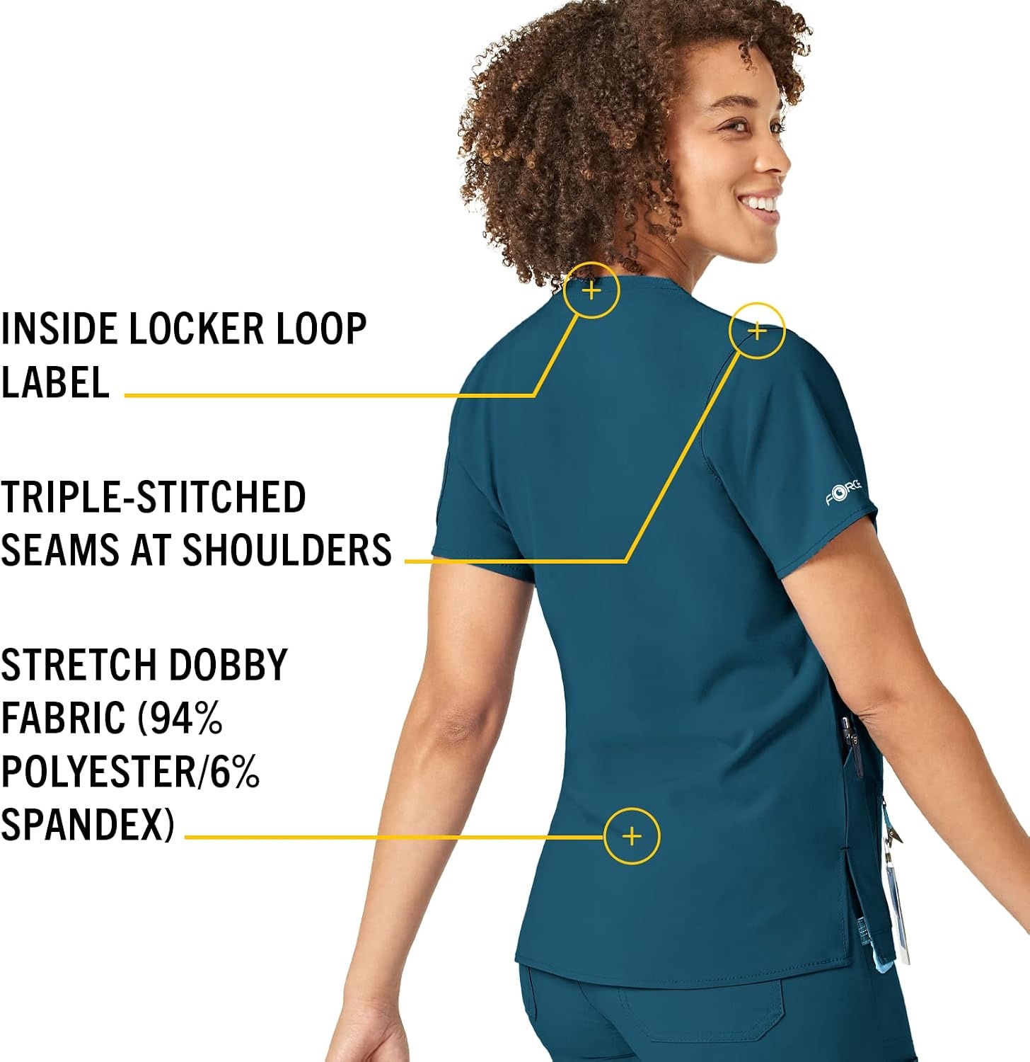 image:imageCarhartt CrossFlex Scrubs for Women VNeck Scrub TopsCaribbean