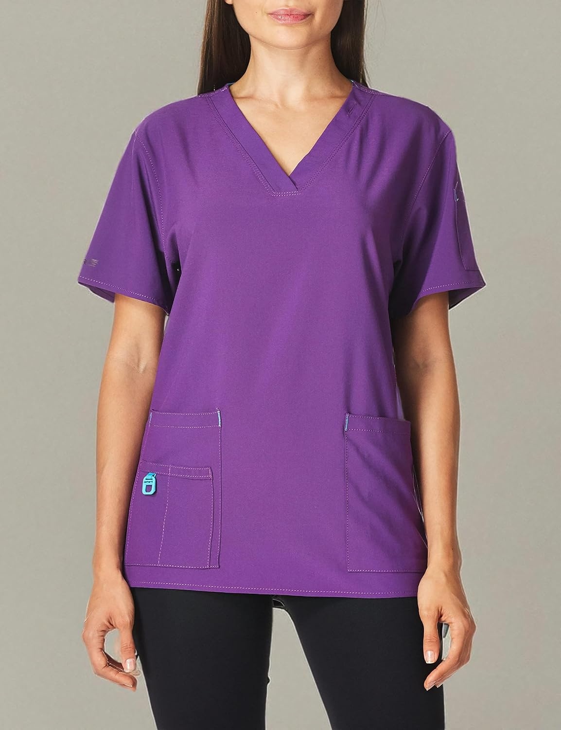 image:imageCarhartt CrossFlex Scrubs for Women VNeck Scrub TopsElectric Violet