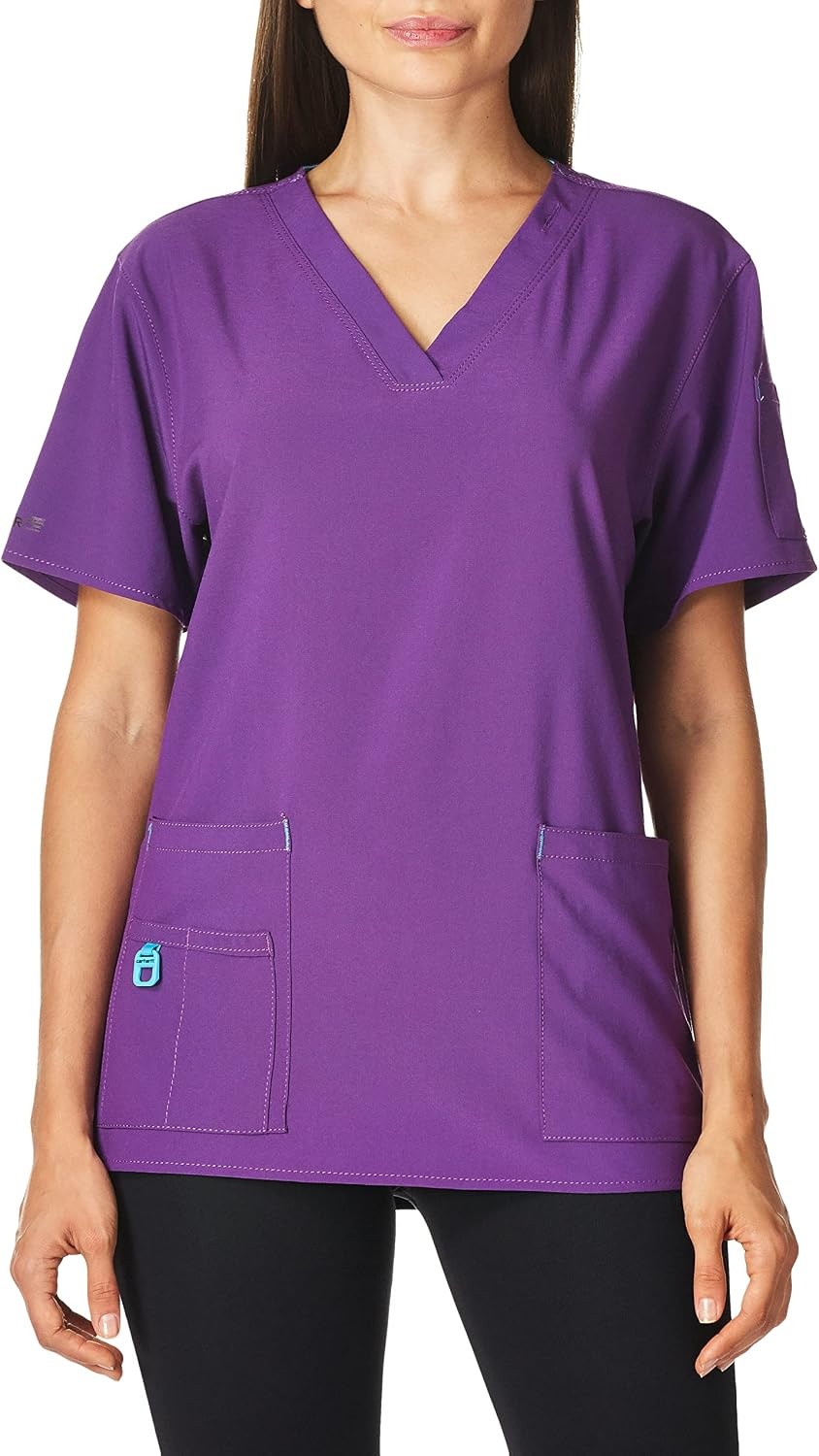image:imageCarhartt CrossFlex Scrubs for Women VNeck Scrub TopsElectric Violet