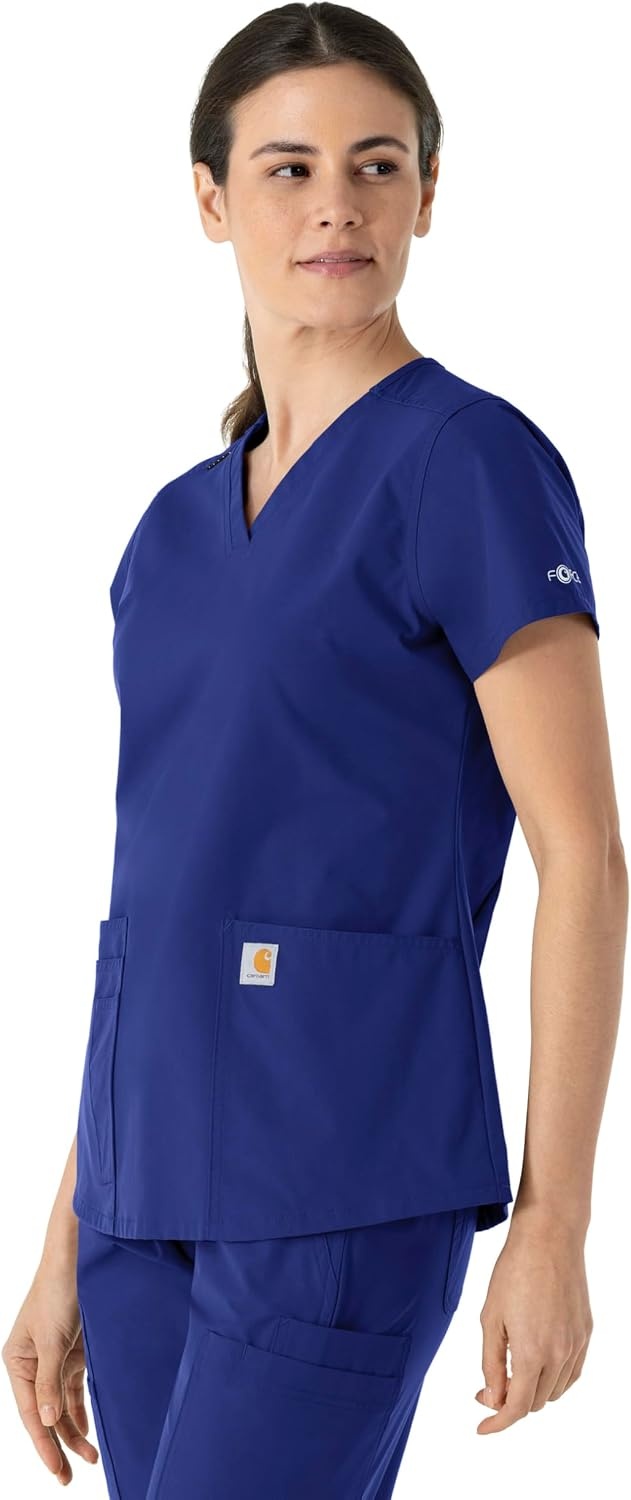 image:imageCarhartt CrossFlex Scrubs for Women VNeck Scrub TopsGalaxy Blue