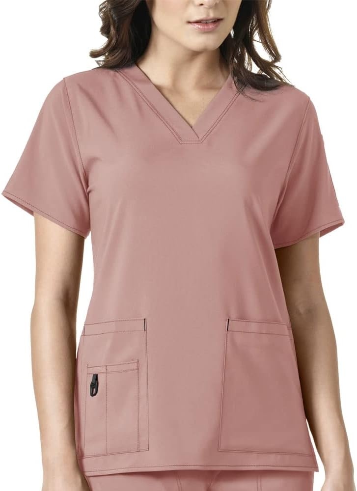 image:imageCarhartt CrossFlex Scrubs for Women VNeck Scrub TopsMauve