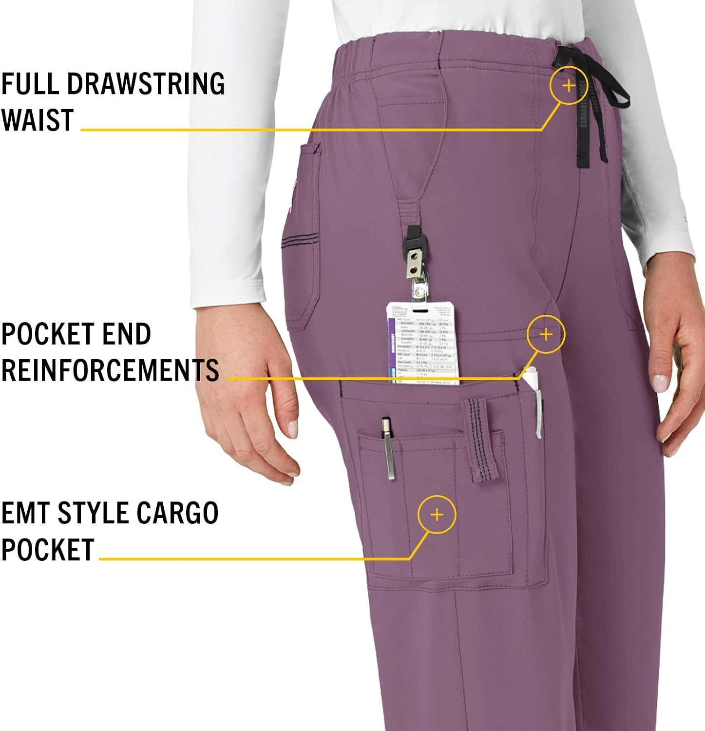 image:imageCarhartt CrossFlex Womens Boot Cut Cargo Scrub PantAmethyst