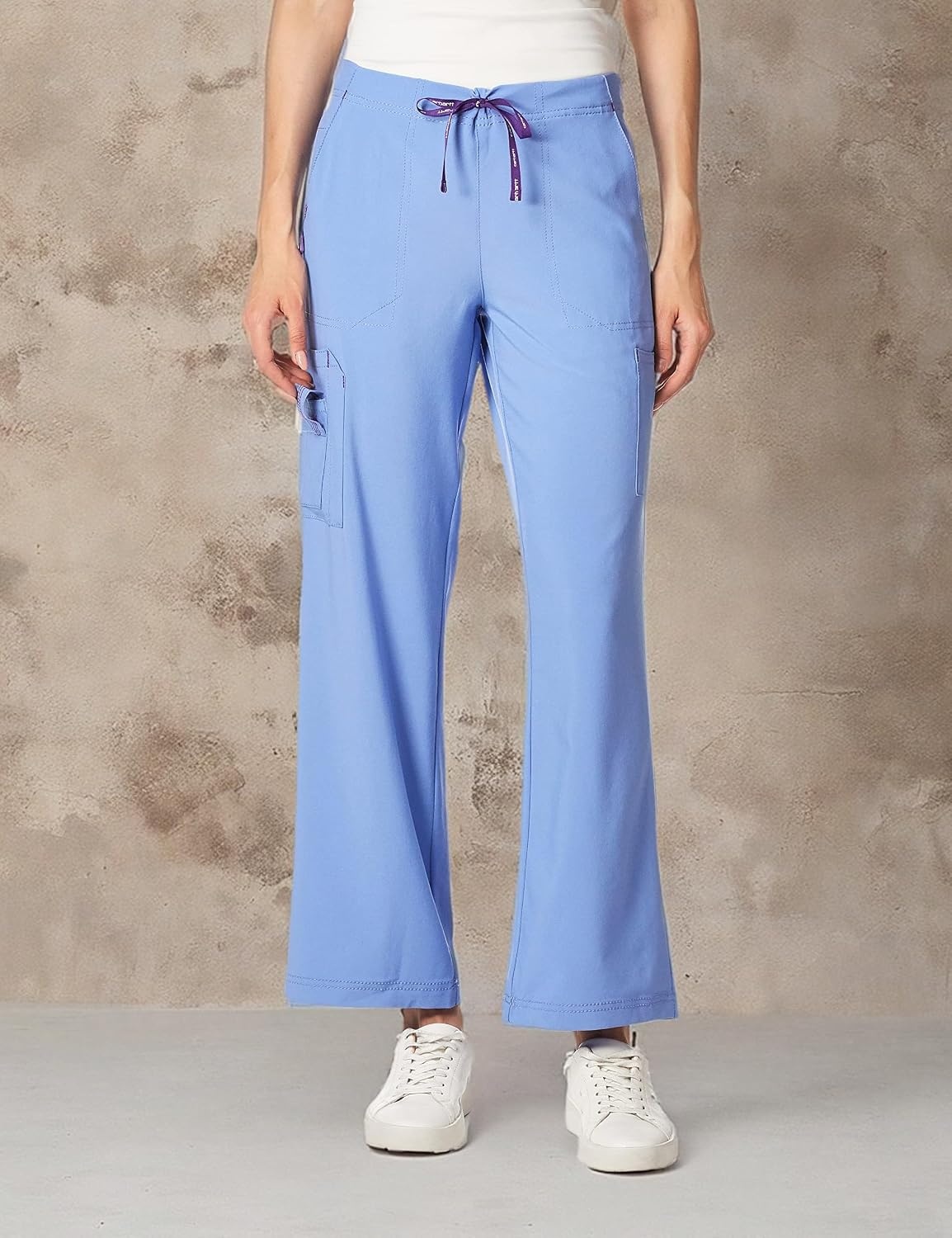 image:imageCarhartt CrossFlex Womens Boot Cut Cargo Scrub PantCeil Blue