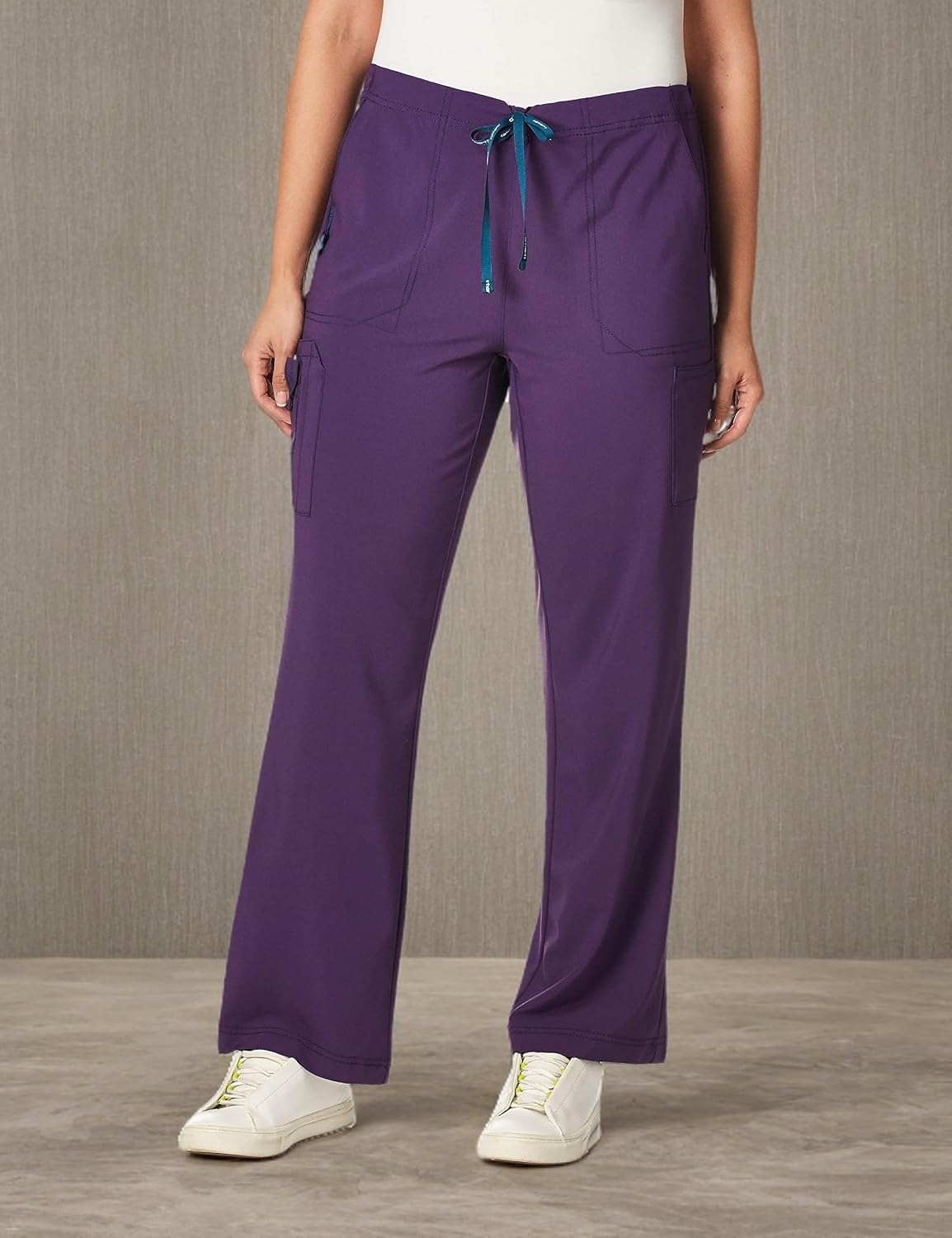 image:imageCarhartt CrossFlex Womens Boot Cut Cargo Scrub PantEggplant