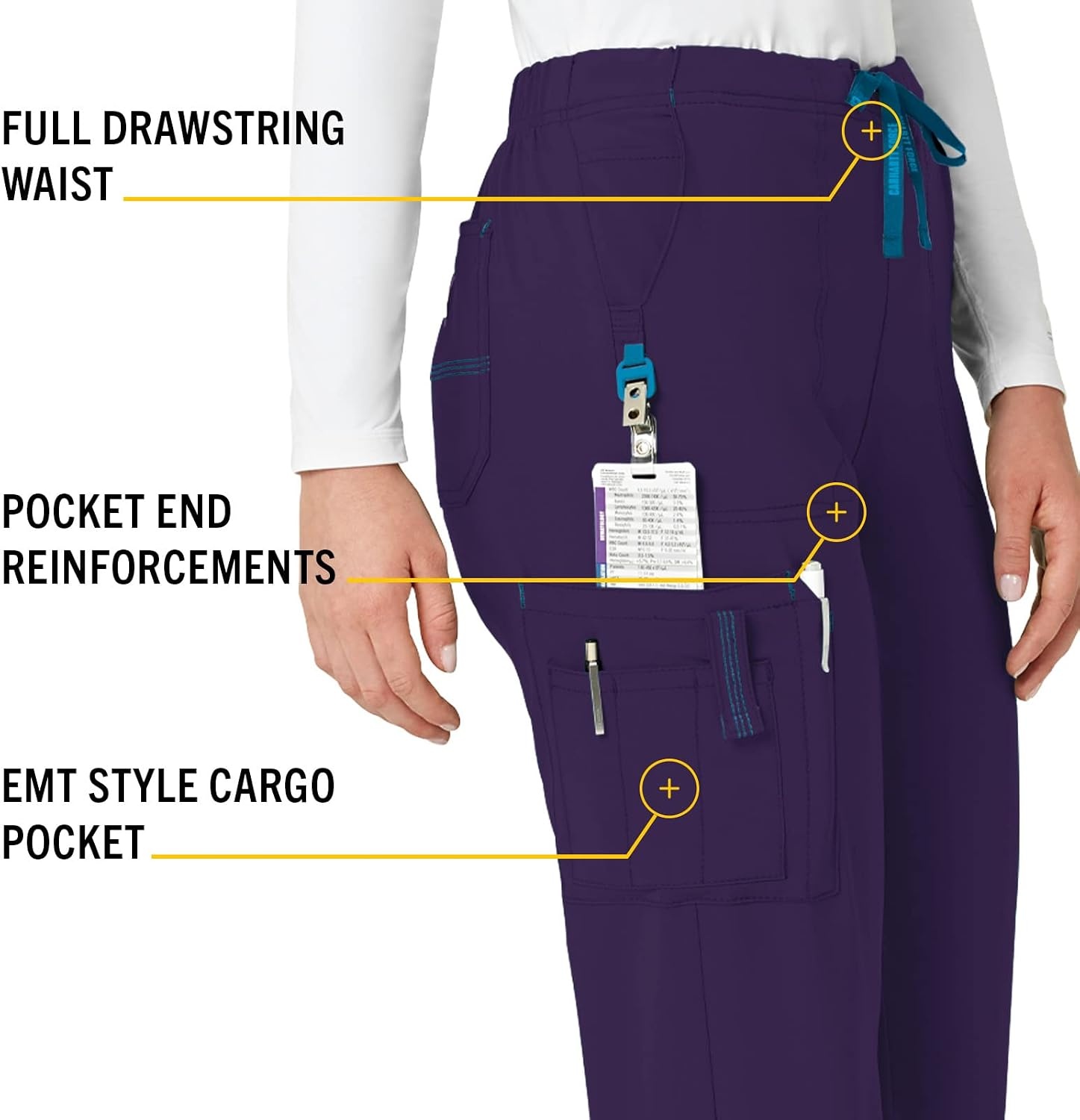 image:imageCarhartt CrossFlex Womens Boot Cut Cargo Scrub PantEggplant