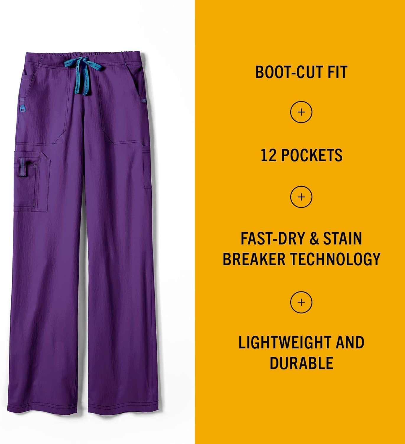 image:imageCarhartt CrossFlex Womens Boot Cut Cargo Scrub PantElectric Violet