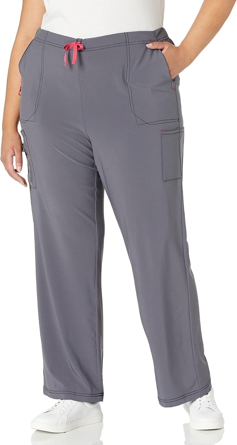 image:imageCarhartt CrossFlex Womens Boot Cut Cargo Scrub PantPewter