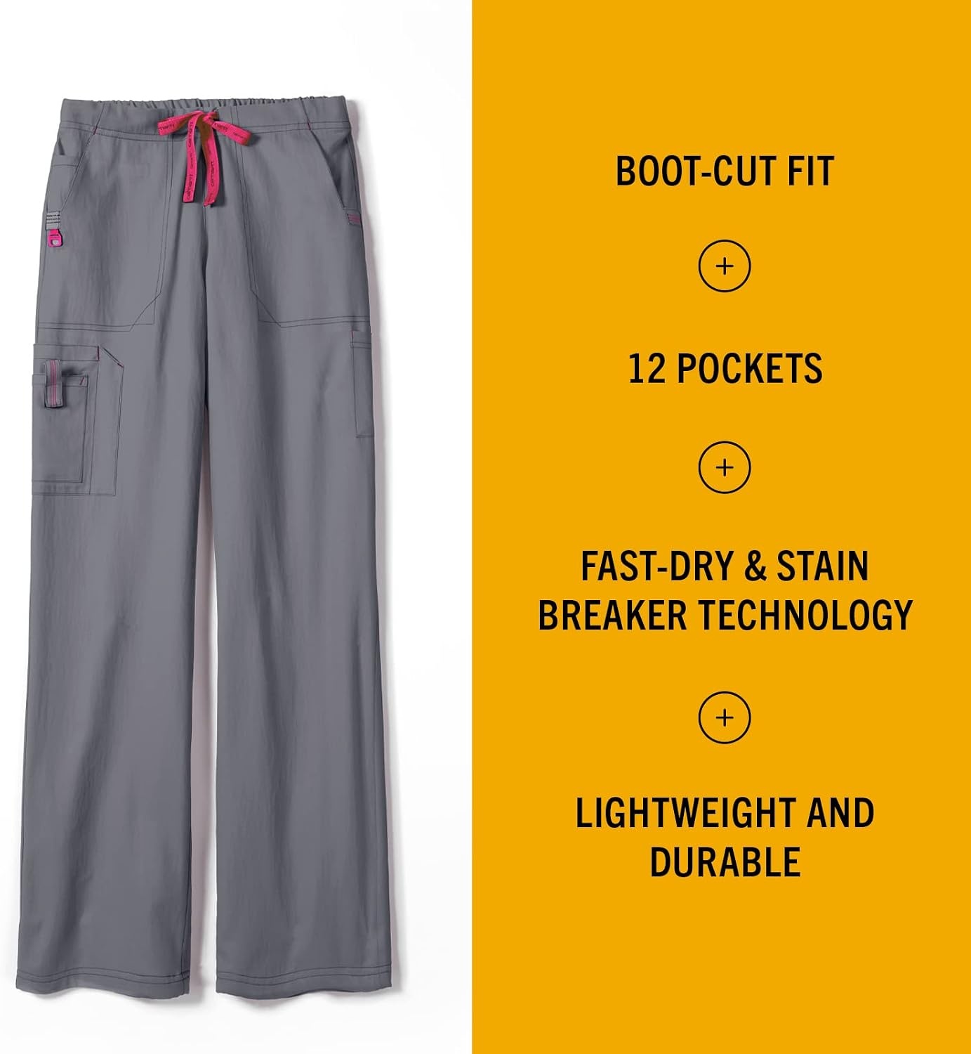 image:imageCarhartt CrossFlex Womens Boot Cut Cargo Scrub PantPewter