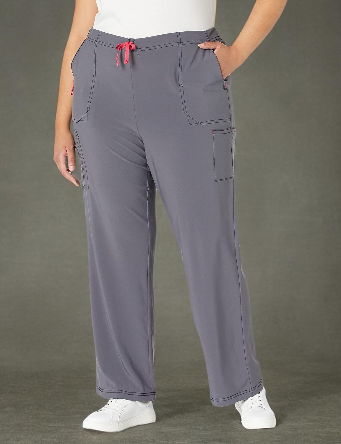 image:imageCarhartt CrossFlex Womens Boot Cut Cargo Scrub PantPewter