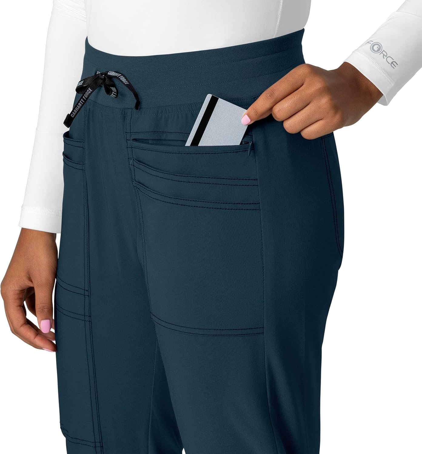 image:imageCarhartt CrossFlex Womens Slim Leg Scrub Pant Navy M