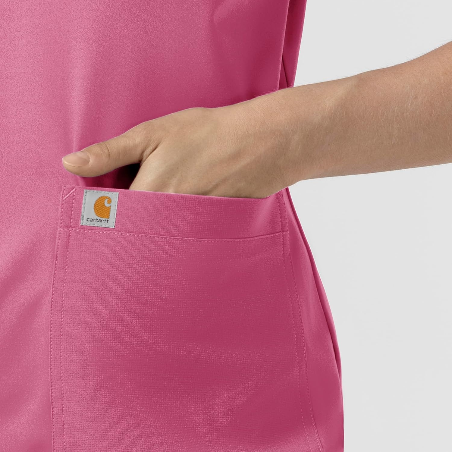 image:imageCarhartt Force CrossFlex Knit Womens Crew Neck Scrub TopElectric Fuschia