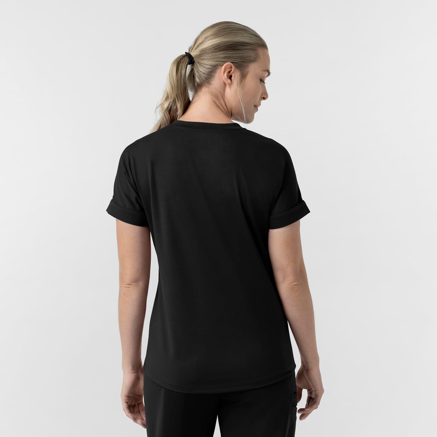image:imageCarhartt Force CrossFlex Knit Womens VNeck Scrub TopBlack