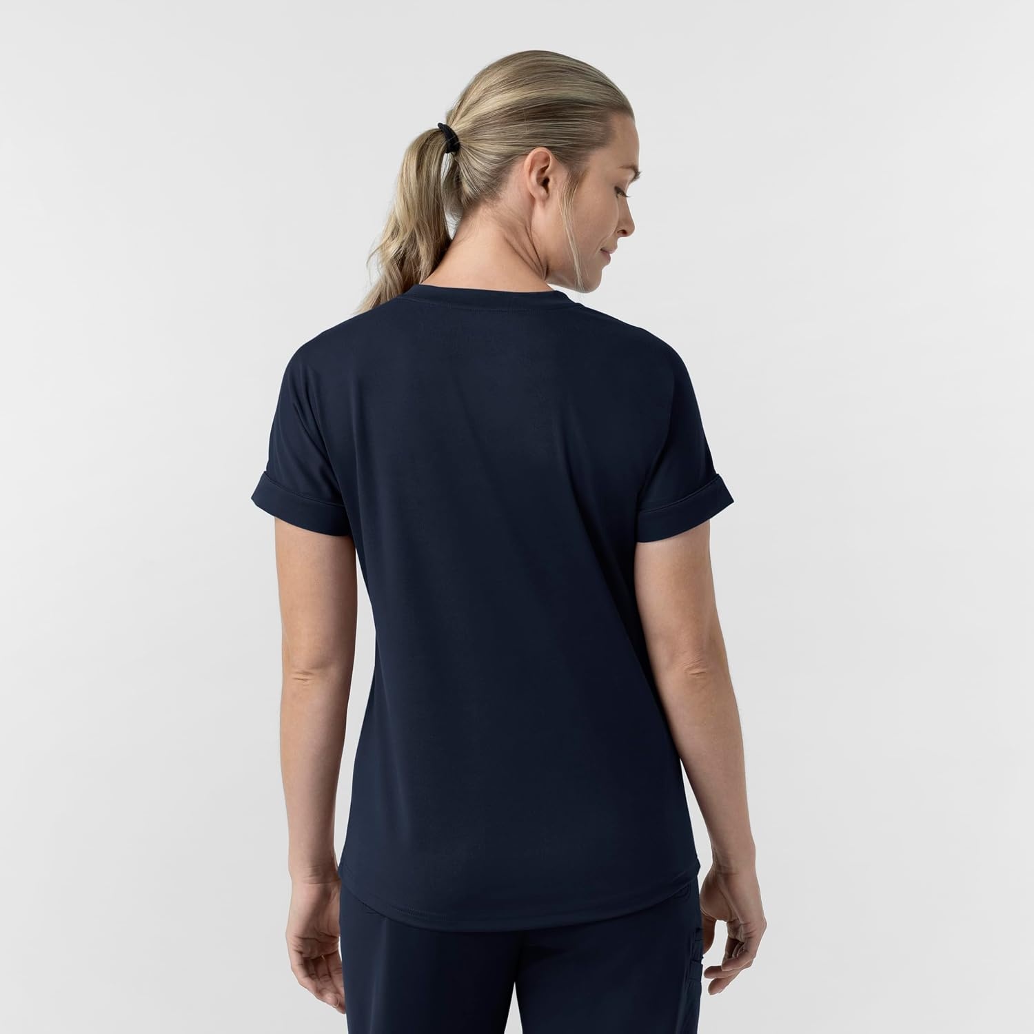 image:imageCarhartt Force CrossFlex Knit Womens VNeck Scrub TopNavy