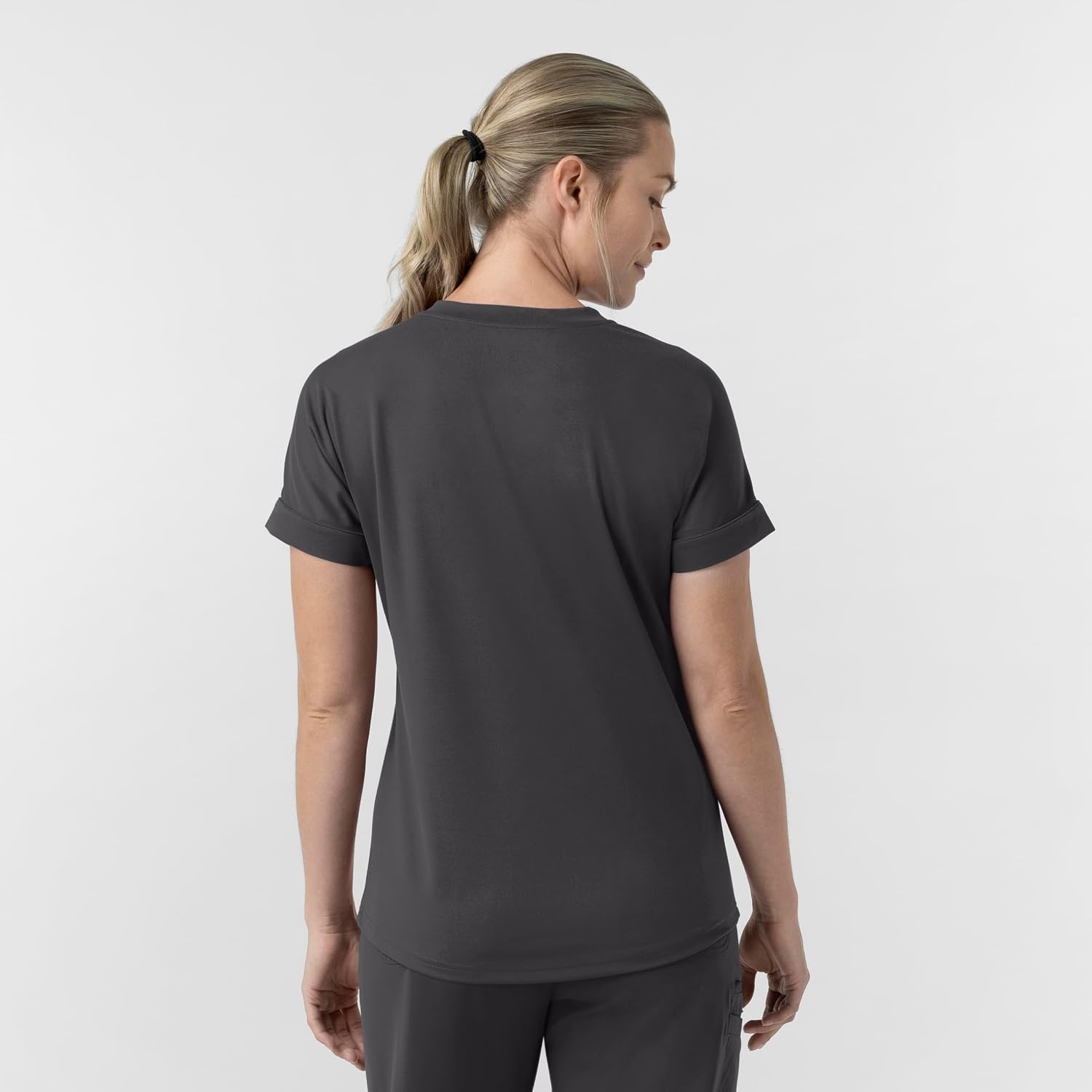 image:imageCarhartt Force CrossFlex Knit Womens VNeck Scrub TopPewter
