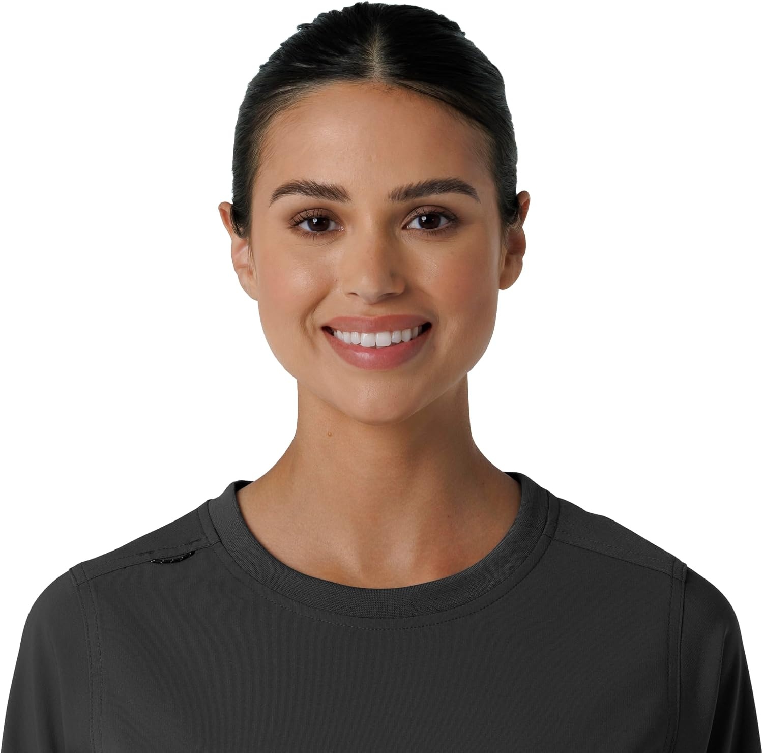 image:imageCarhartt Force CrossFlex Womens Crew Neck Long Sleeve Scrub TopBlack