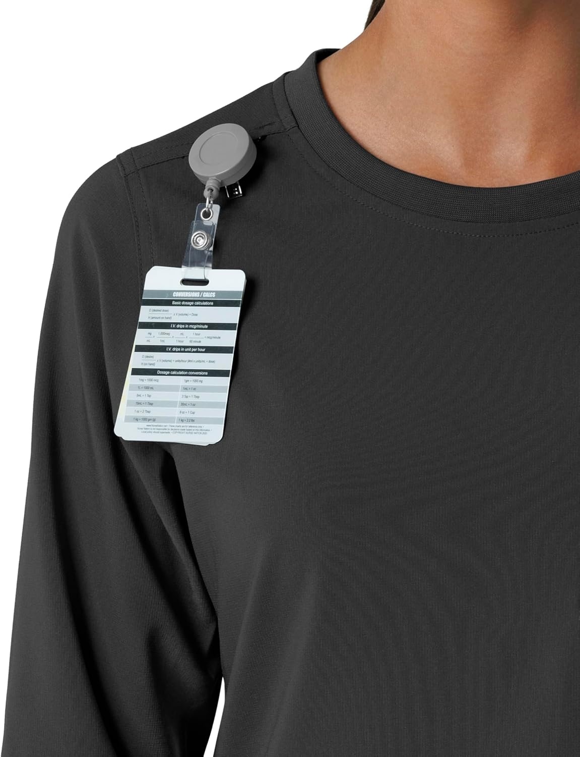 image:imageCarhartt Force CrossFlex Womens Crew Neck Long Sleeve Scrub TopBlack