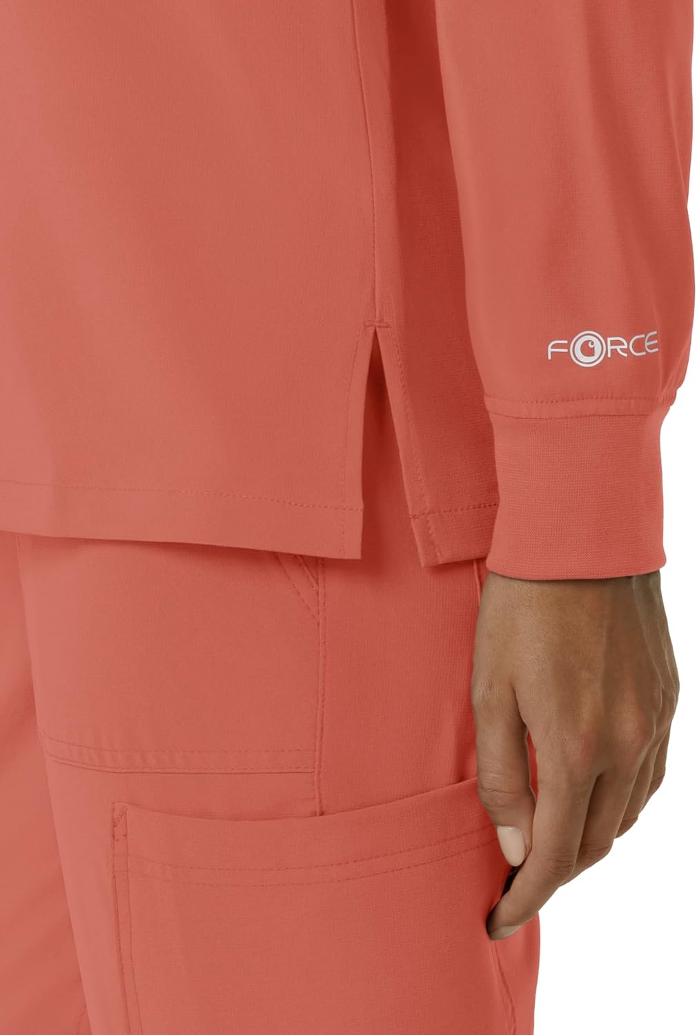 image:imageCarhartt Force CrossFlex Womens Crew Neck Long Sleeve Scrub TopDusty Cedar