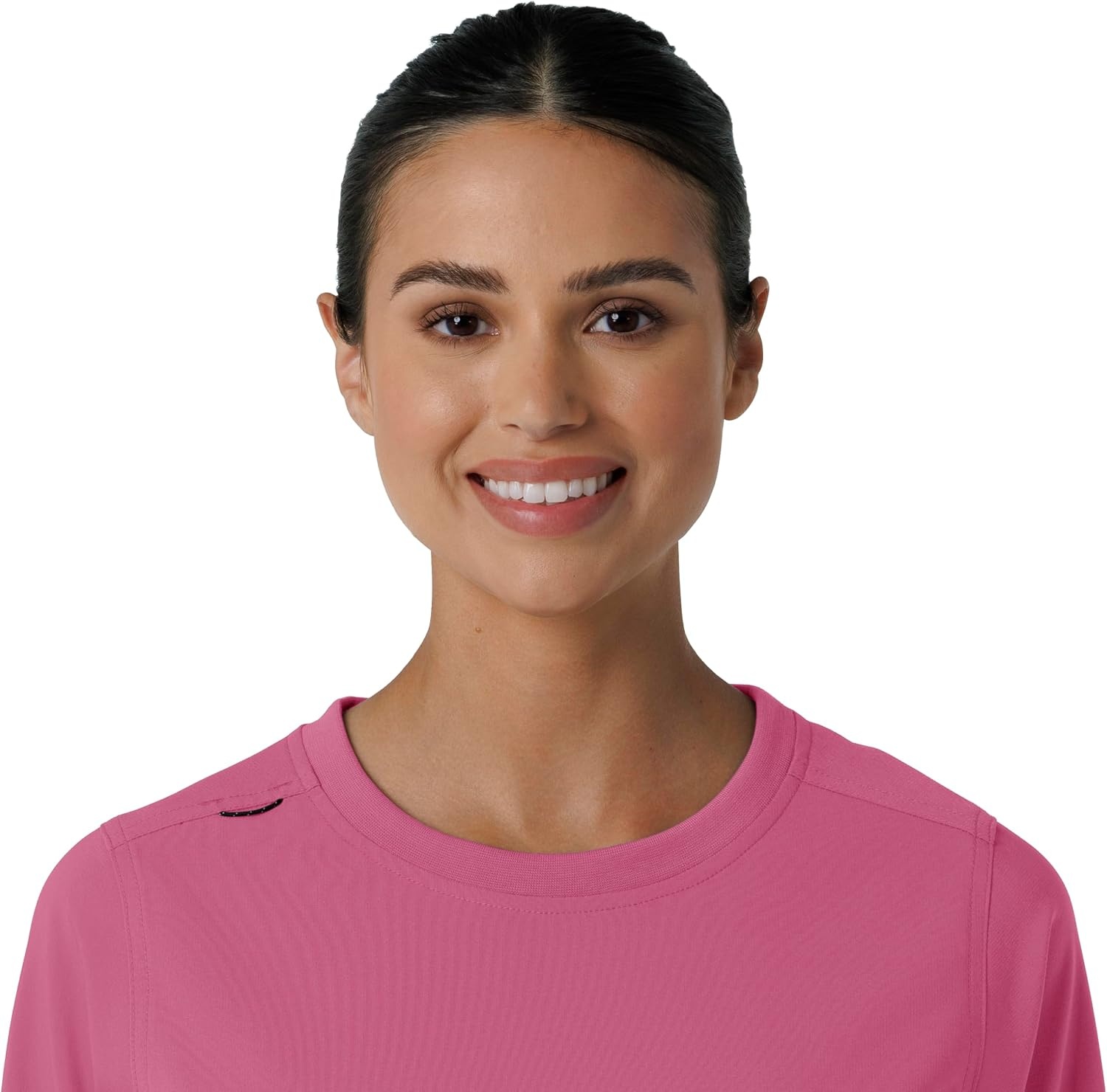 image:imageCarhartt Force CrossFlex Womens Crew Neck Long Sleeve Scrub TopElectric Fuschia