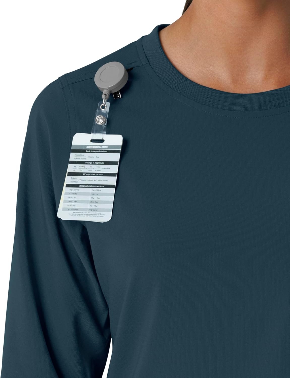 image:imageCarhartt Force CrossFlex Womens Crew Neck Long Sleeve Scrub TopNavy
