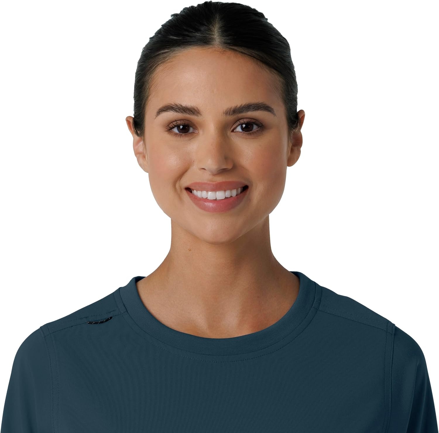 image:imageCarhartt Force CrossFlex Womens Crew Neck Long Sleeve Scrub TopNavy