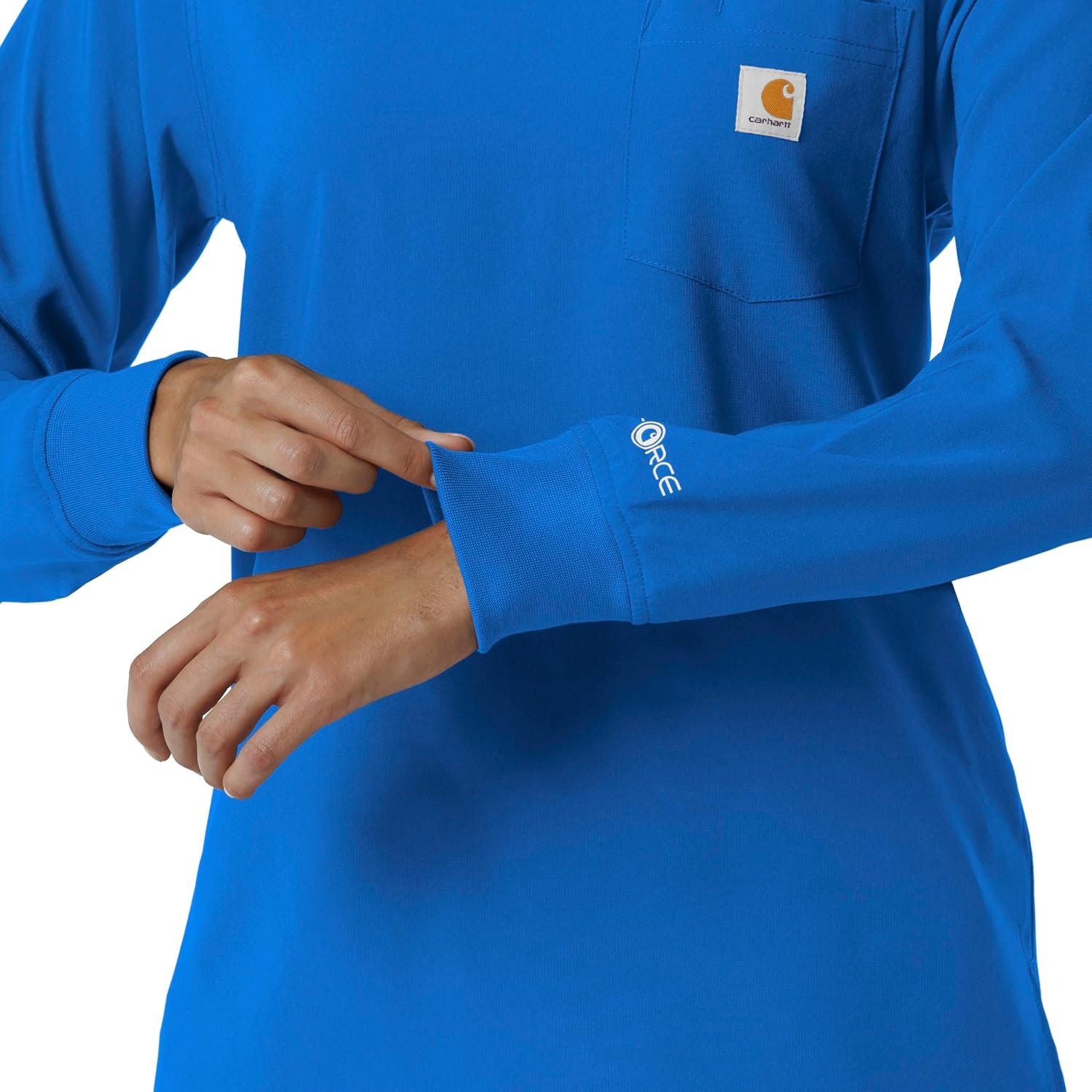 image:imageCarhartt Force CrossFlex Womens Crew Neck Long Sleeve Scrub TopRoyal