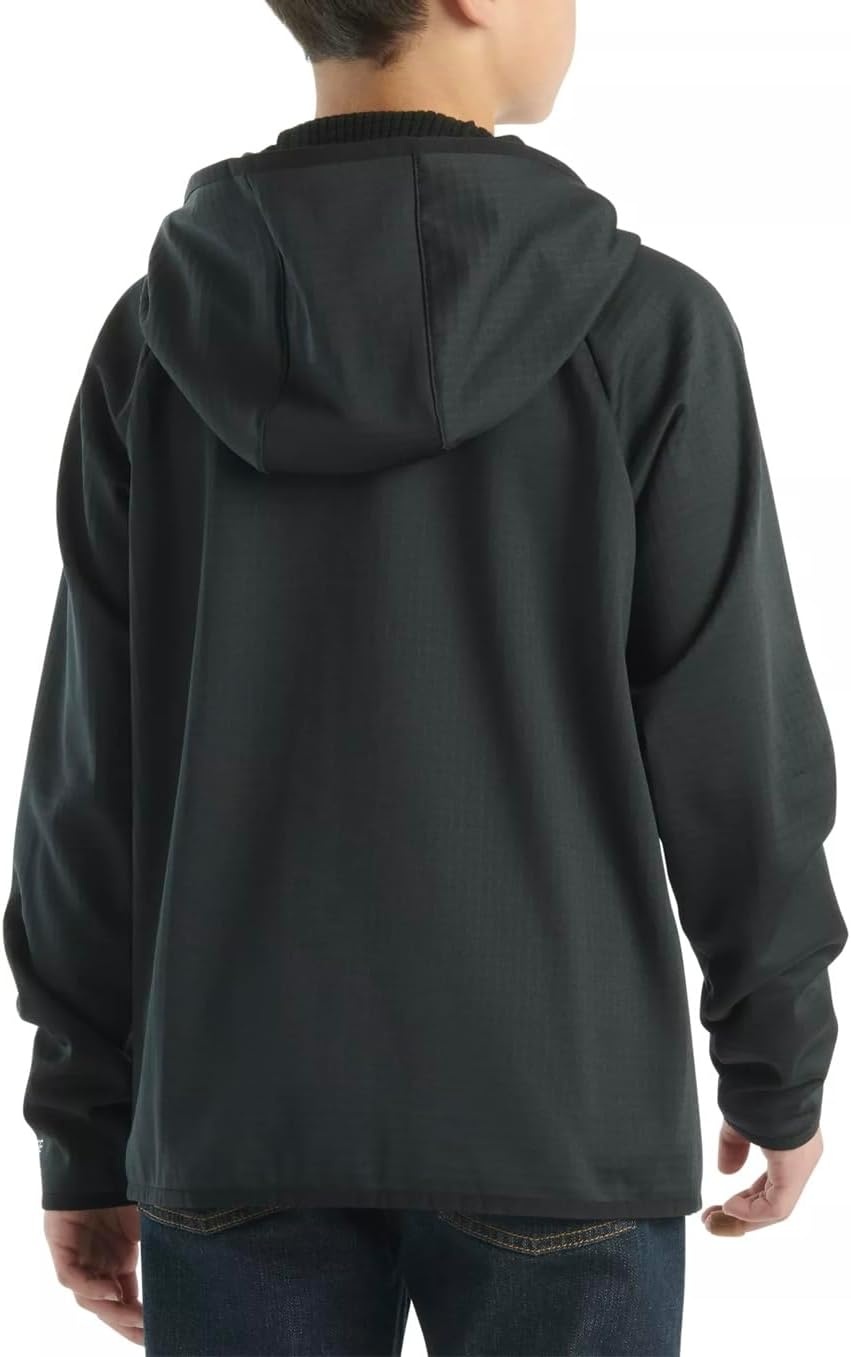 image:imageCarhartt Kids CA8586 Force LongSleeve Full Zip Sweatshirt Youth Big Little Boys Small 810 Black