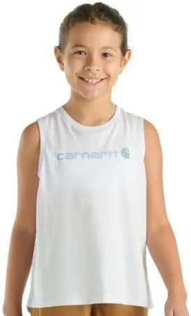 image:imageCarhartt Little Girls Sleeveless Shirt Pastel Lavendar Purple Logo UTV Youth Little Girls Small 8