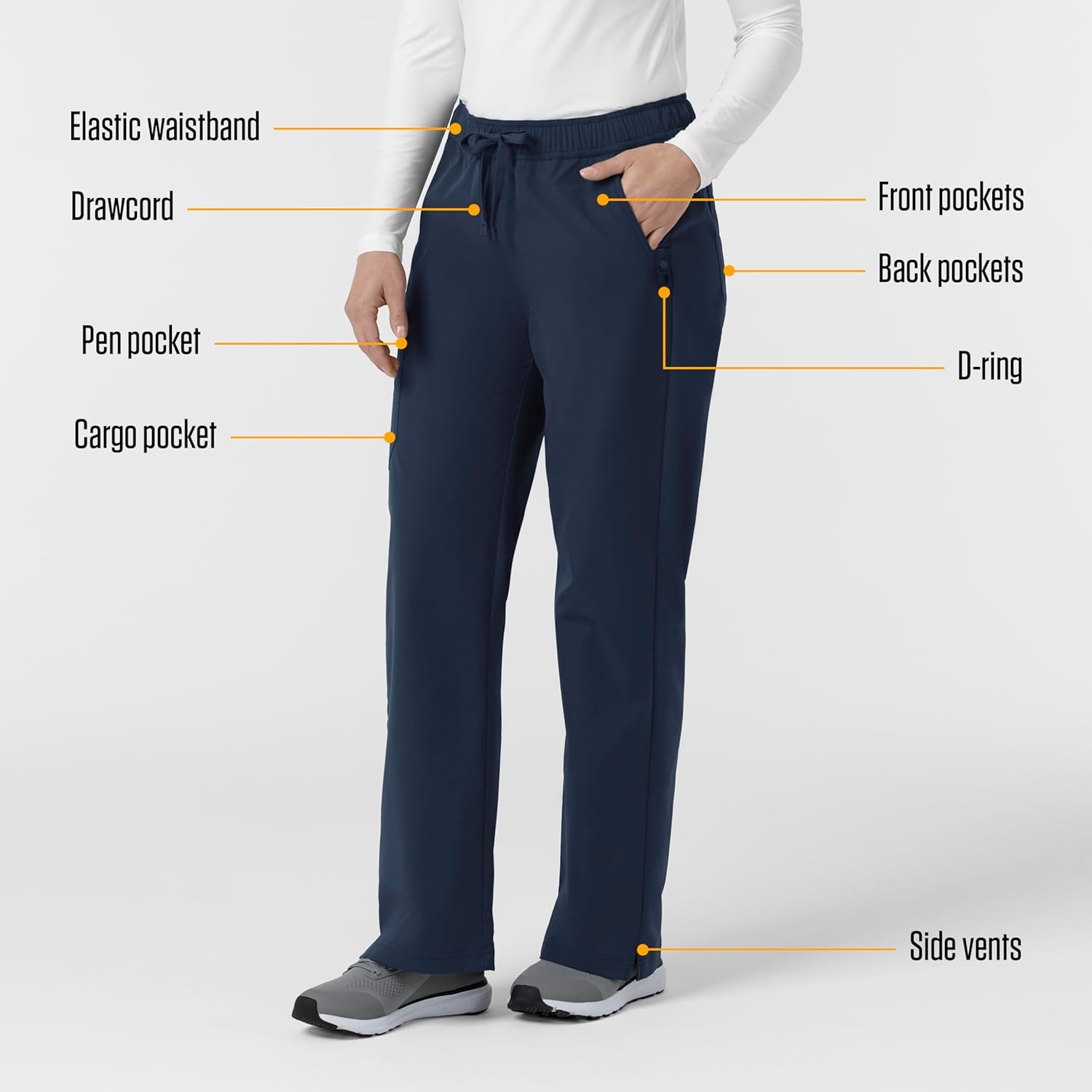 image:imageCarhartt Rugged Flex FLD Womens Ripstop Bootcut Cargo Scrub PantNavy
