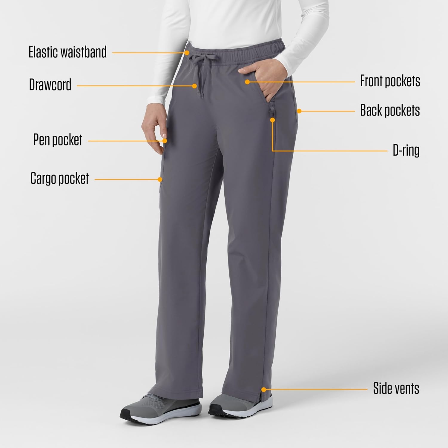 image:imageCarhartt Rugged Flex FLD Womens Ripstop Bootcut Cargo Scrub PantPewter