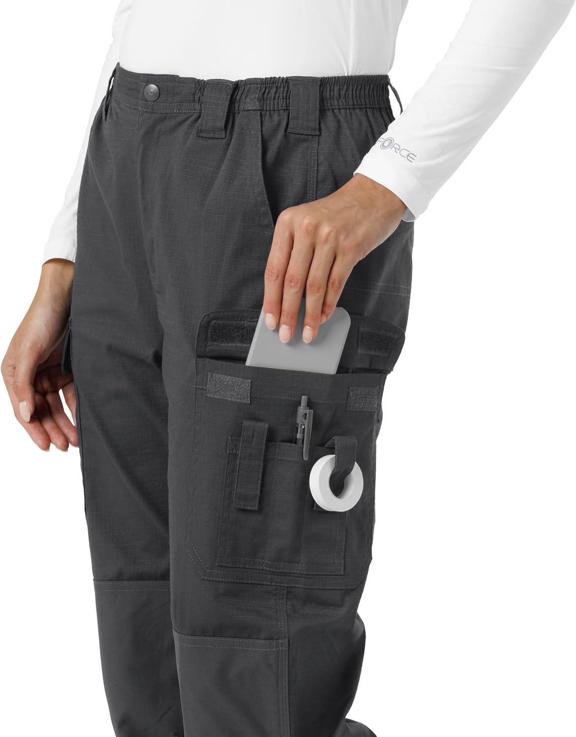 image:imageCarhartt Rugged Flex RSCU Womens Ripstop Cargo PantsPewter