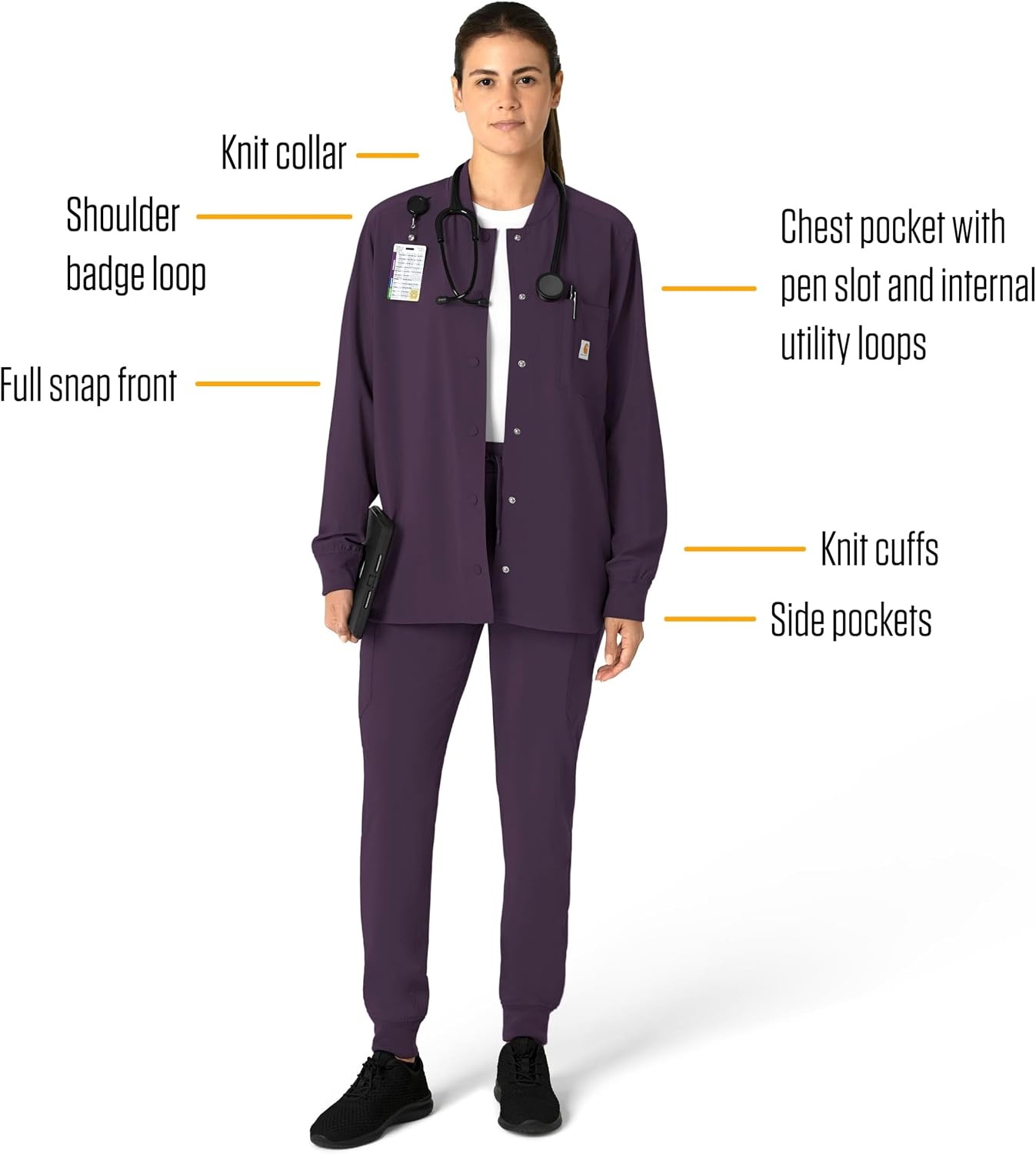 image:imageCarhartt Rugged Flex Womens Bonded Fleece JacketBlack Plum