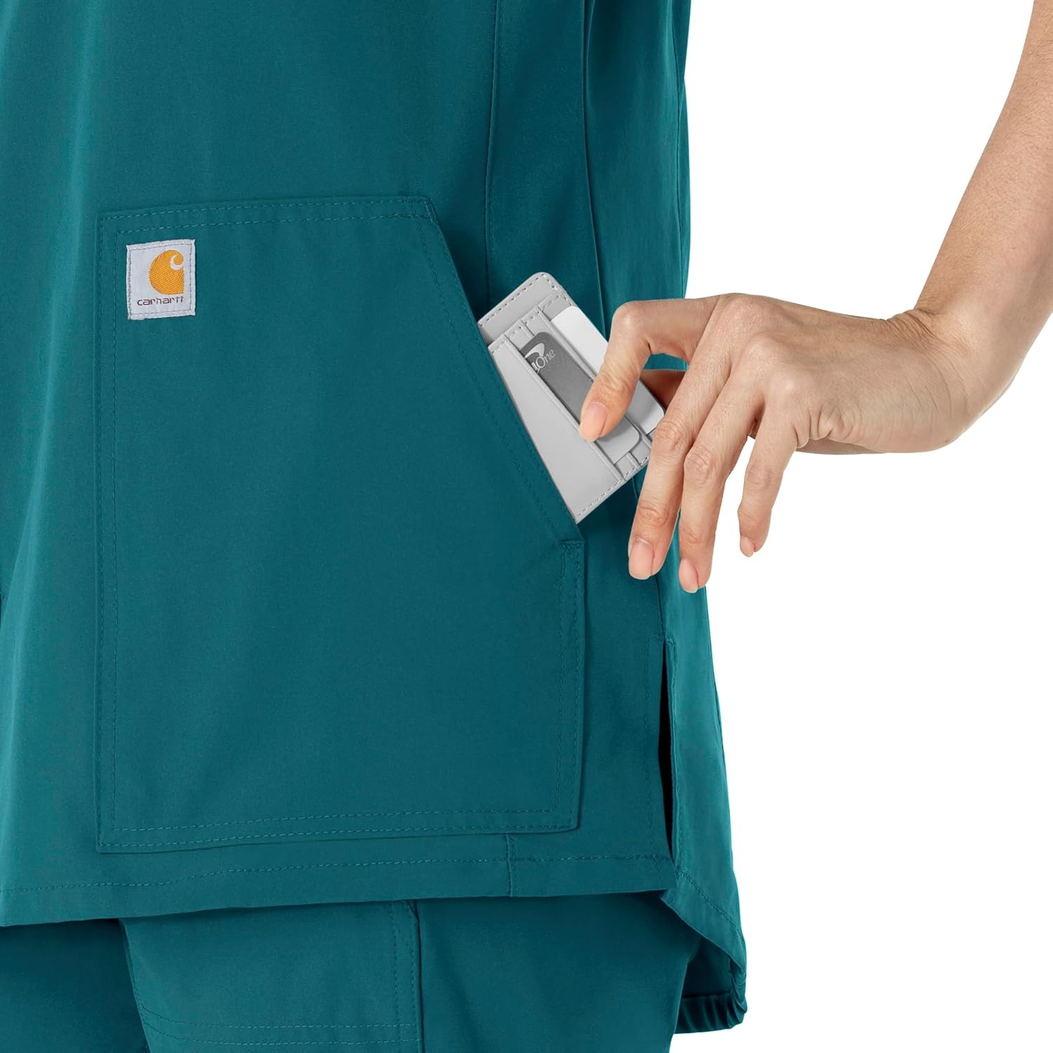 image:imageCarhartt Scrubs C12213 Womens Force Modern Fit Notch Neck Tunic TopCaribbean Blue