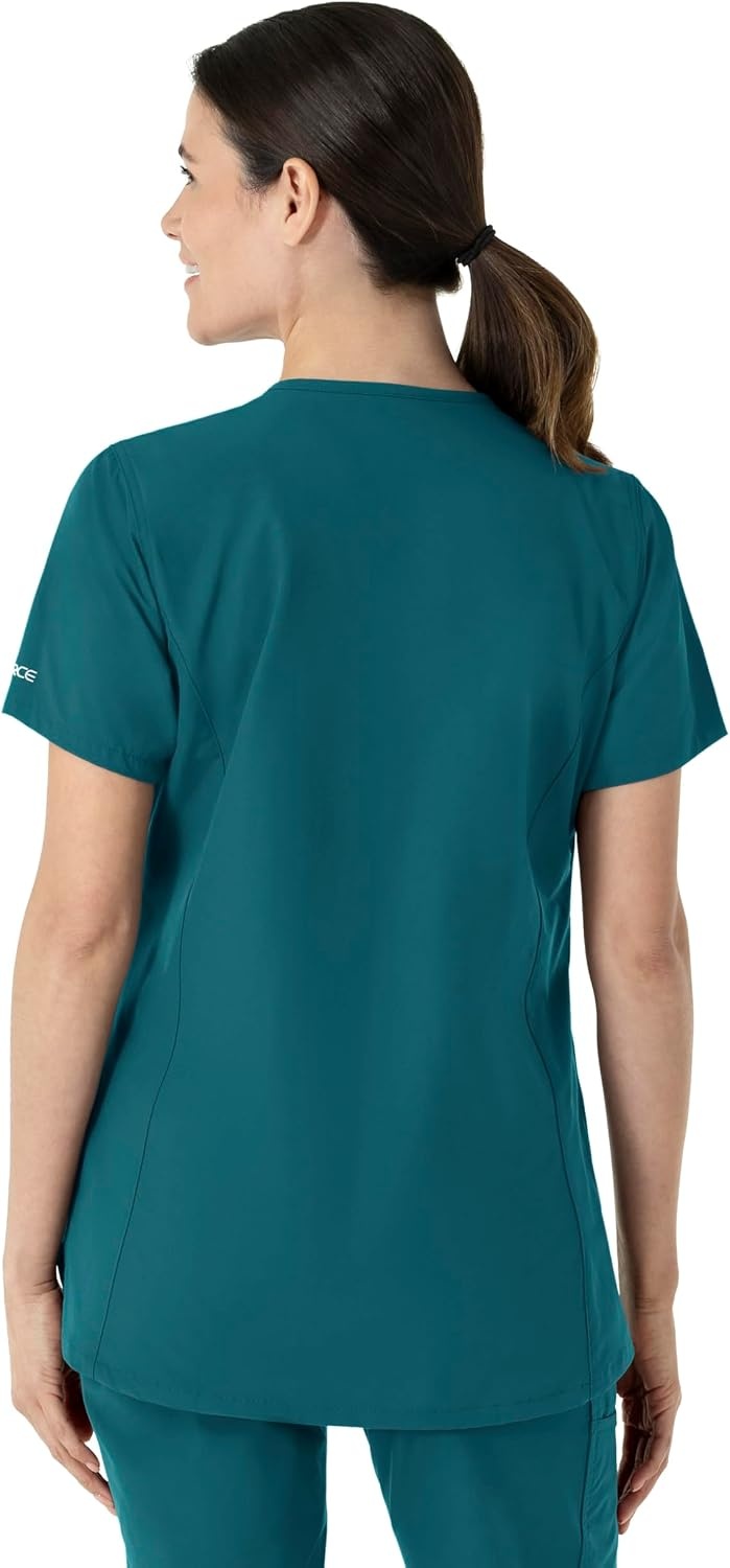 image:imageCarhartt Scrubs C12213 Womens Force Modern Fit Notch Neck Tunic TopCaribbean Blue