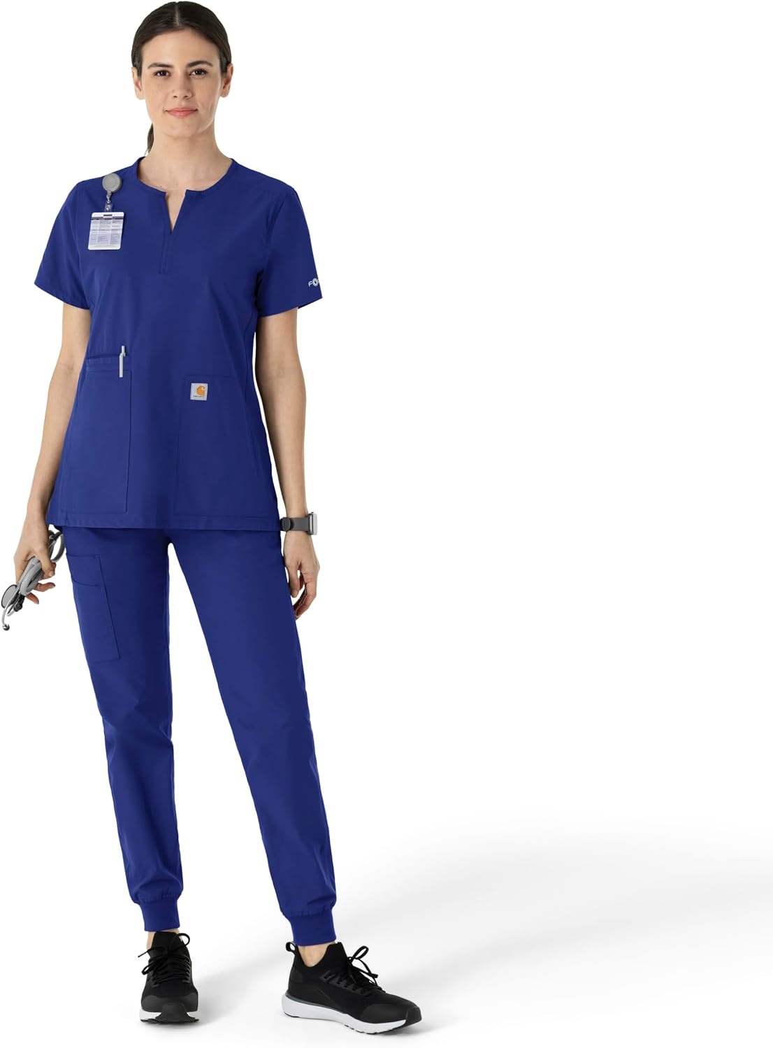 image:imageCarhartt Scrubs C12213 Womens Force Modern Fit Notch Neck Tunic TopGalaxy Blue