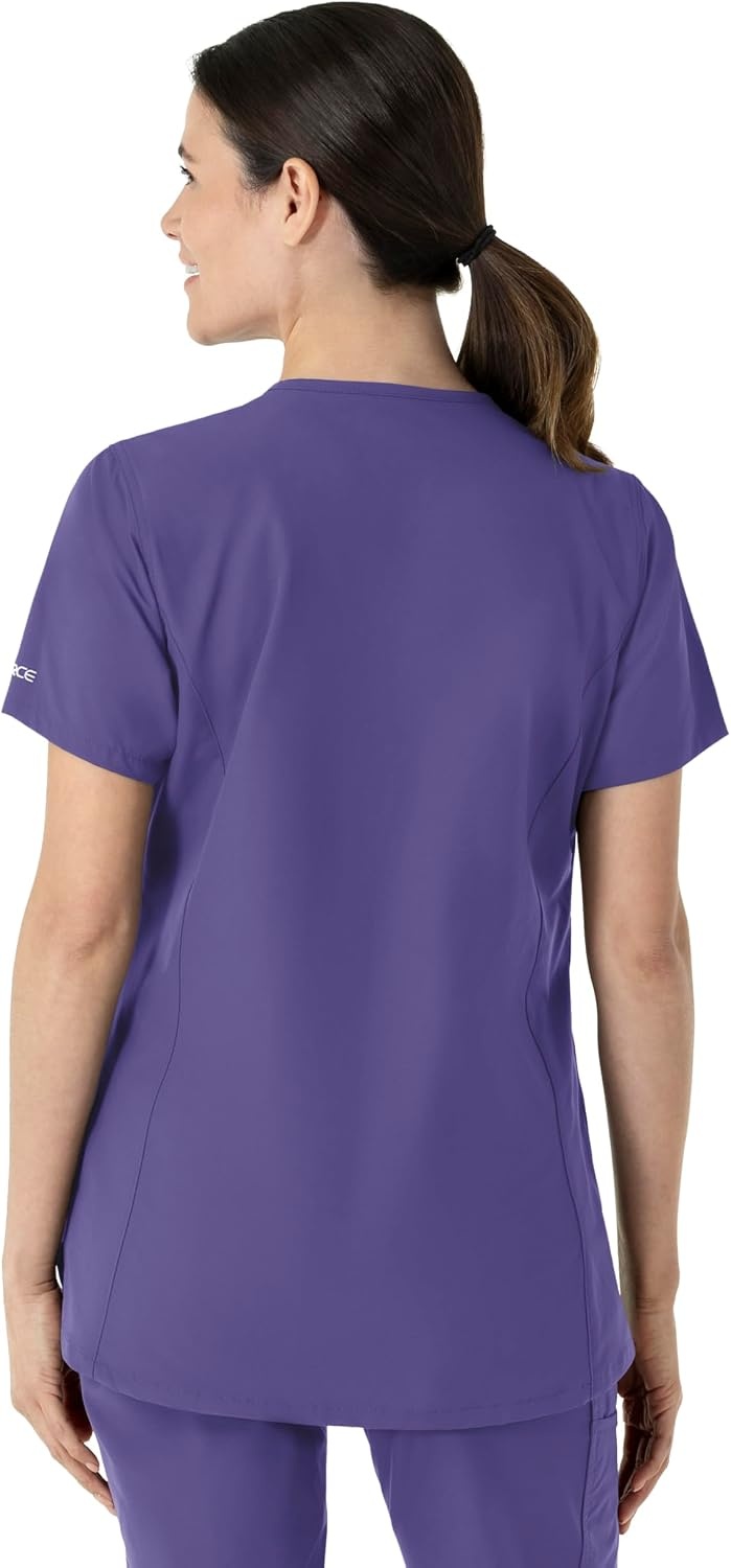 image:imageCarhartt Scrubs C12213 Womens Force Modern Fit Notch Neck Tunic TopGrape