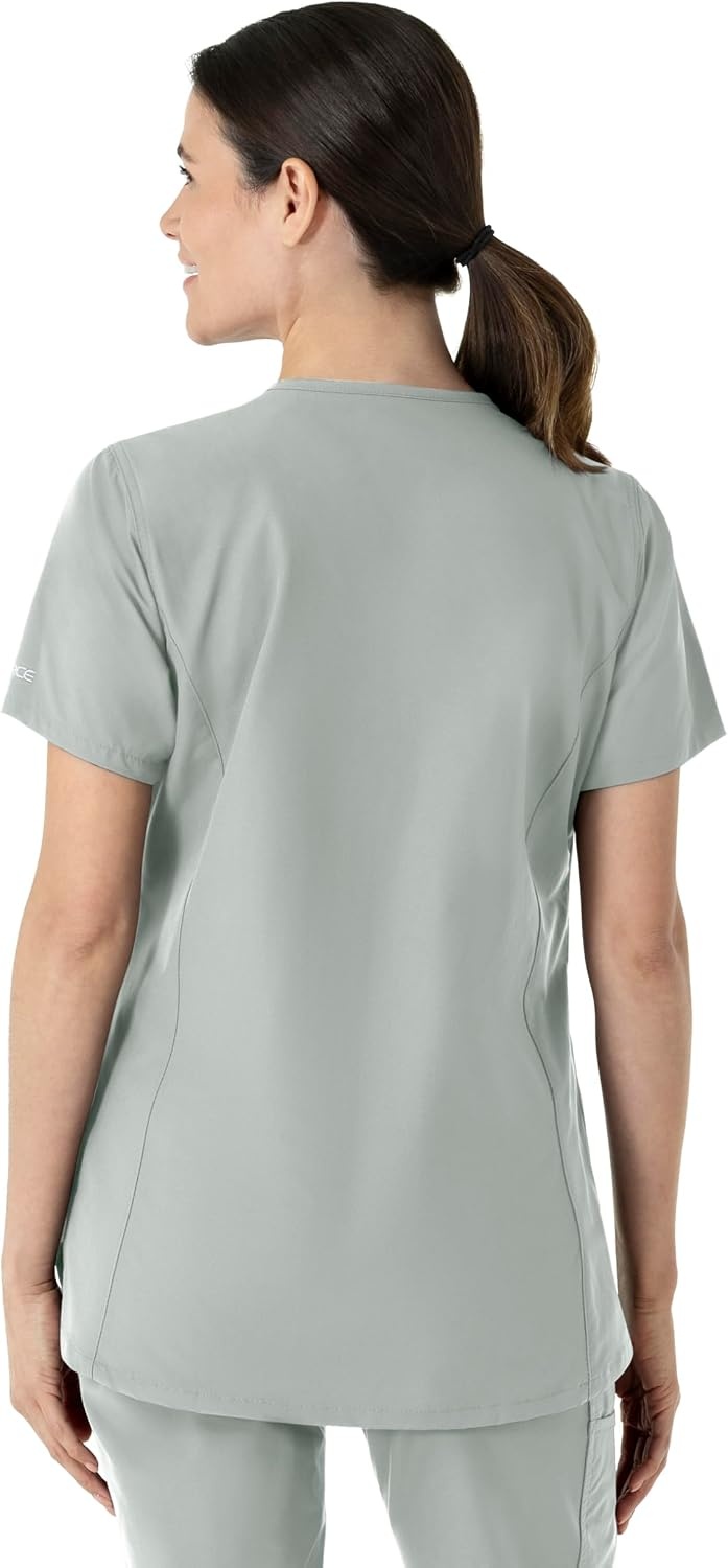 image:imageCarhartt Scrubs C12213 Womens Force Modern Fit Notch Neck Tunic TopGrey