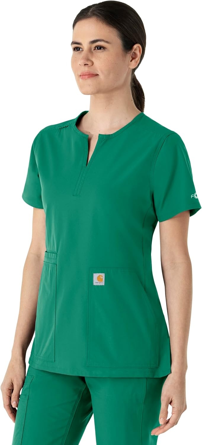 image:imageCarhartt Scrubs C12213 Womens Force Modern Fit Notch Neck Tunic TopHunter