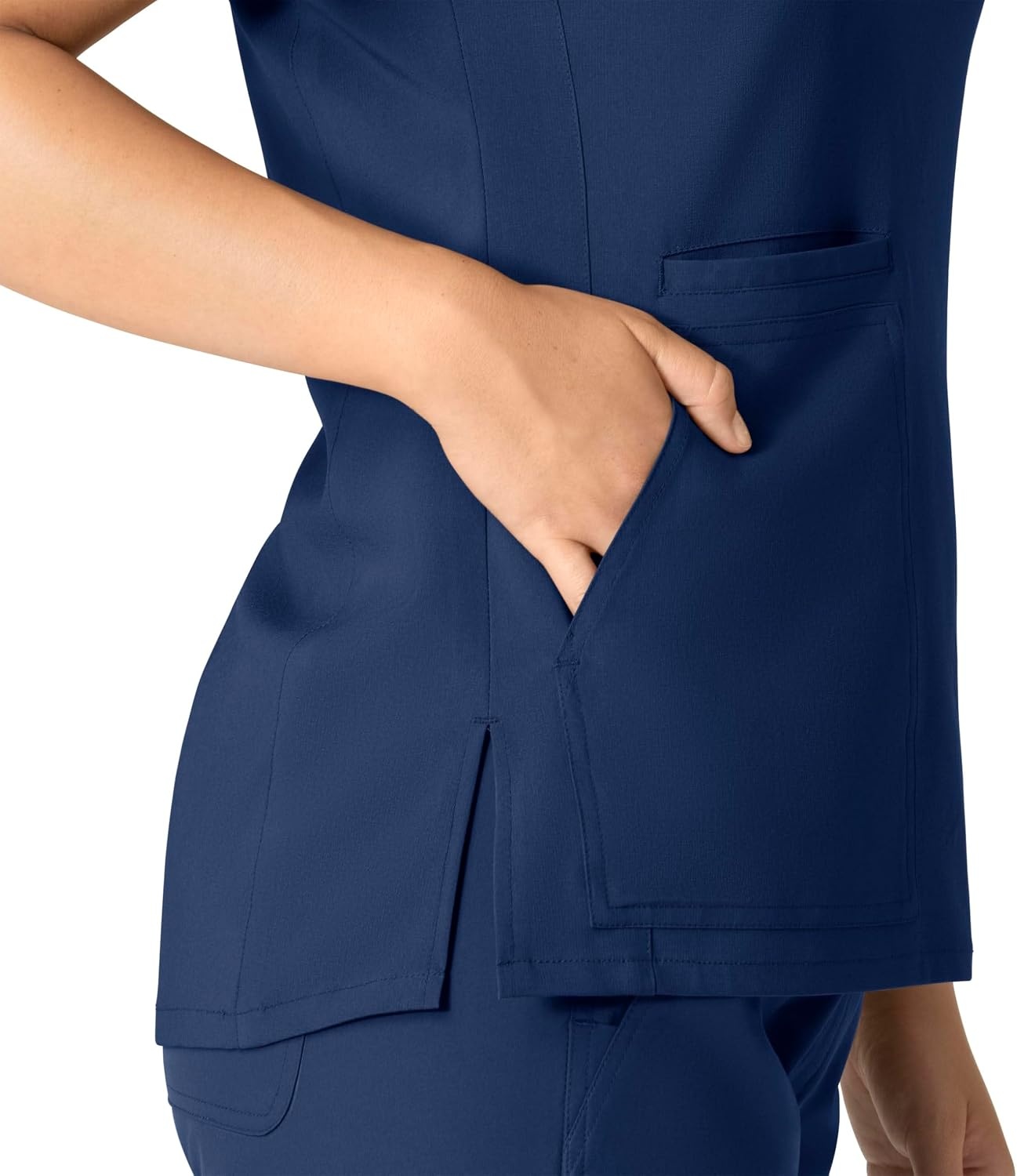 image:imageCarhartt Scrubs C12213 Womens Force Modern Fit Notch Neck Tunic TopNavy