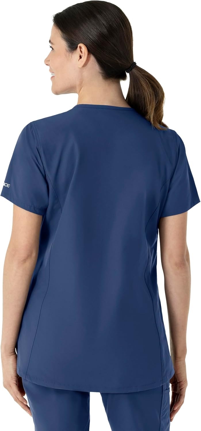 image:imageCarhartt Scrubs C12213 Womens Force Modern Fit Notch Neck Tunic TopNavy