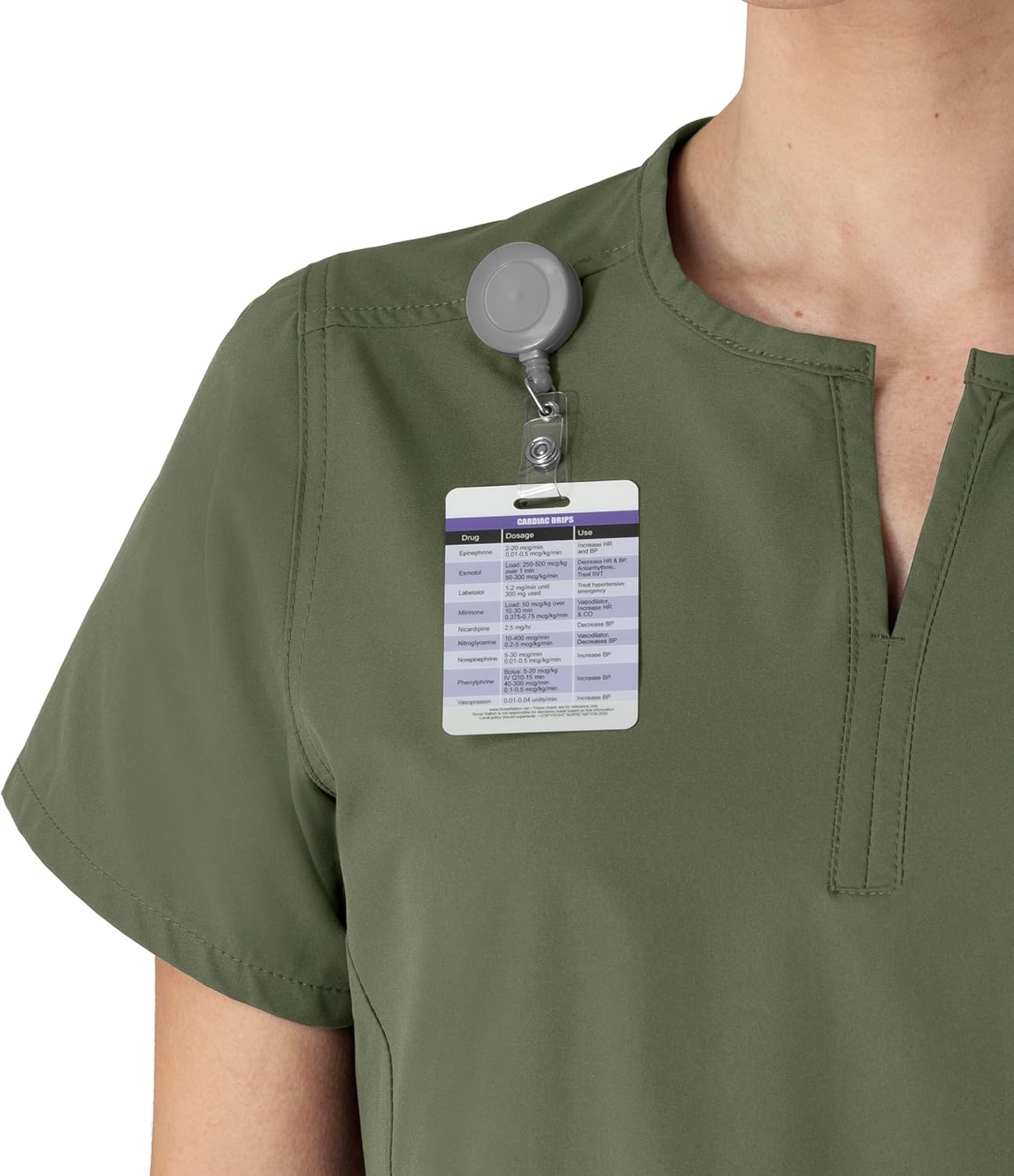 image:imageCarhartt Scrubs C12213 Womens Force Modern Fit Notch Neck Tunic TopOlive