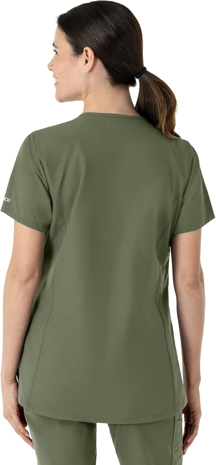 image:imageCarhartt Scrubs C12213 Womens Force Modern Fit Notch Neck Tunic TopOlive