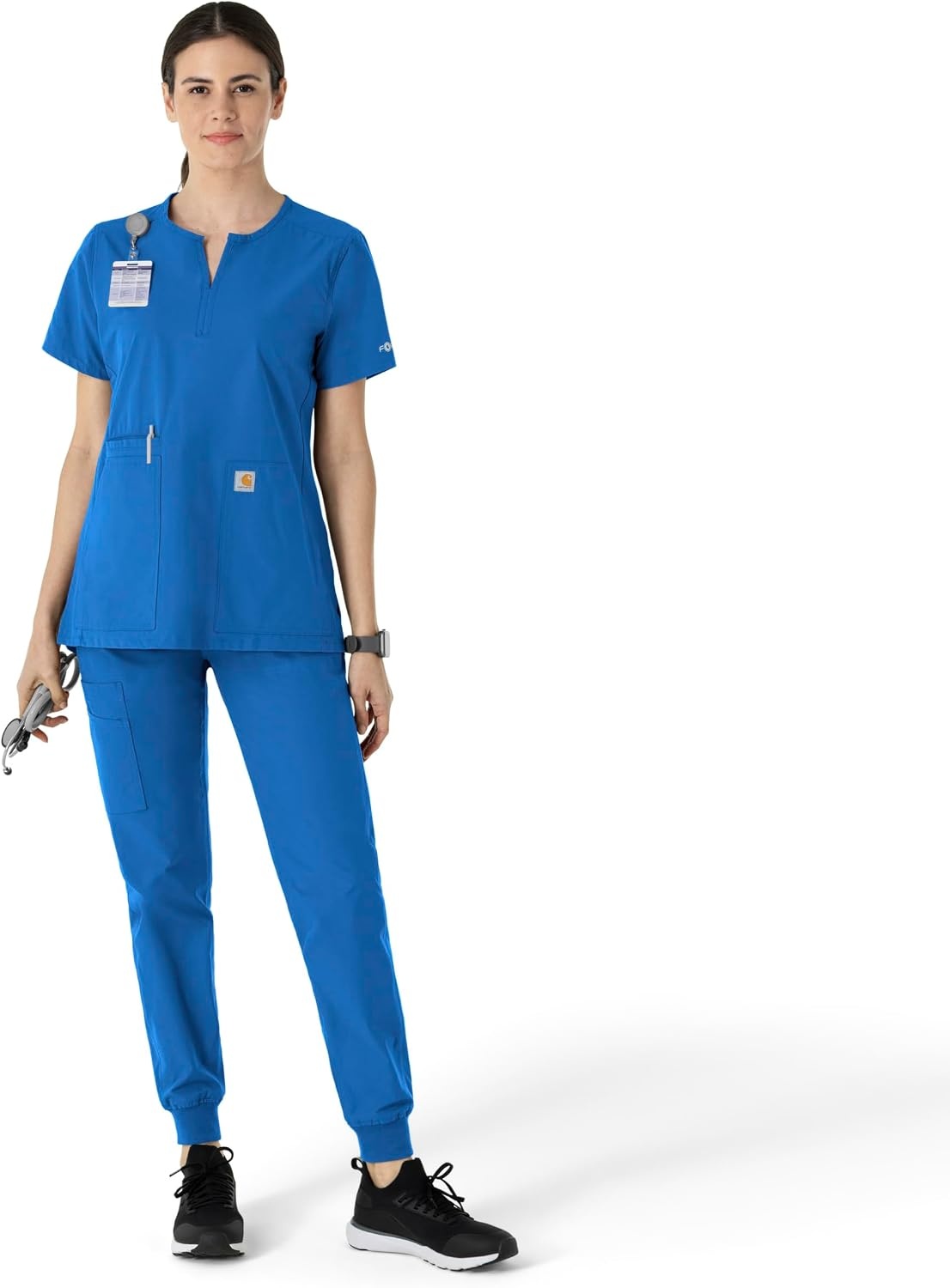 image:imageCarhartt Scrubs C12213 Womens Force Modern Fit Notch Neck Tunic TopRoyal