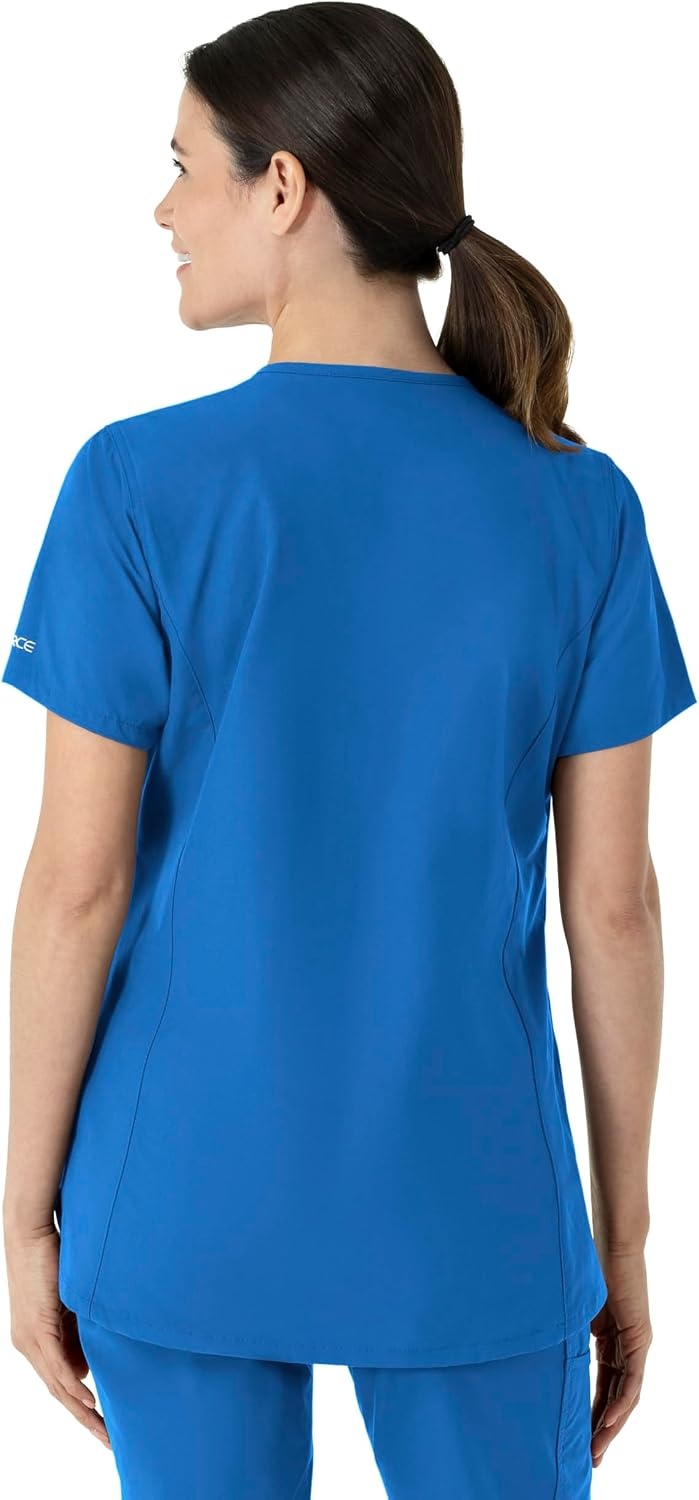 image:imageCarhartt Scrubs C12213 Womens Force Modern Fit Notch Neck Tunic TopRoyal